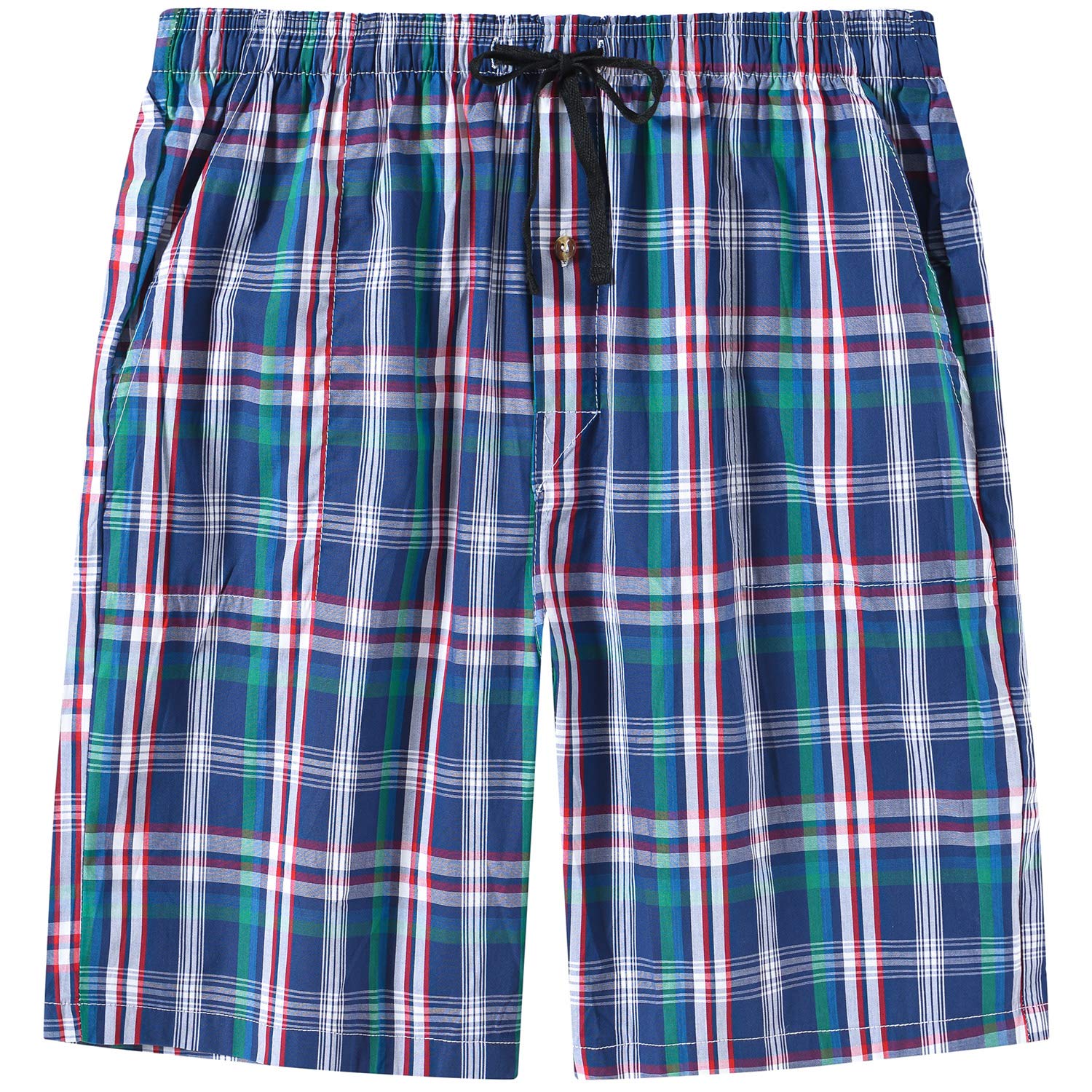 MoFiz Pantaloni Corti Pigiama Uomo Cotone Pantaloncini Shorts a Quadretti con Tasche