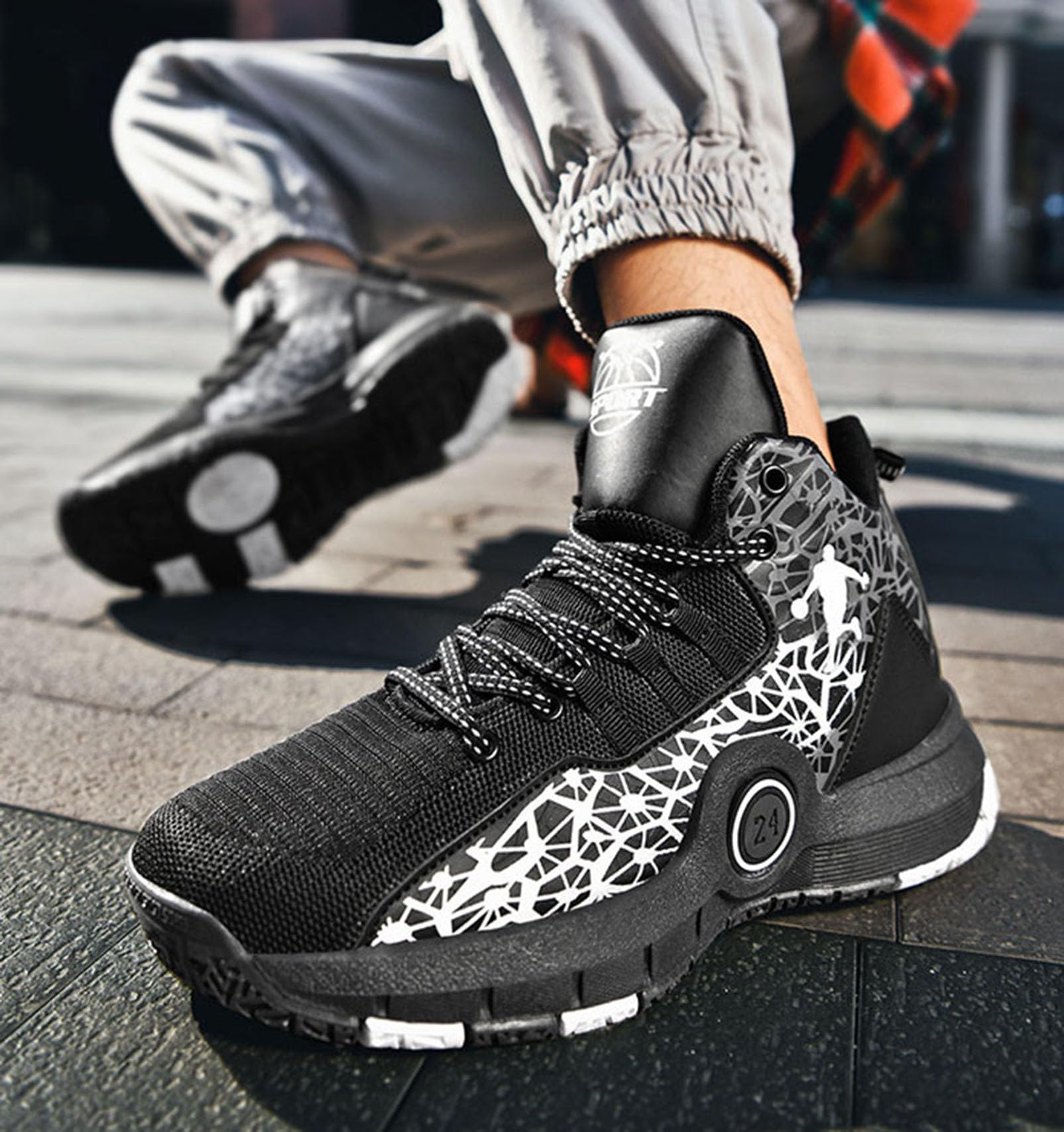 Zapatillas De Baloncesto Masculinas Zapatillas Deportivas Masculinas Zapatillas Deportivas Interiores Suaves Y Transpirables Femeninas Zapatillas De Correr Al Aire Libre(33 EU, Z05)