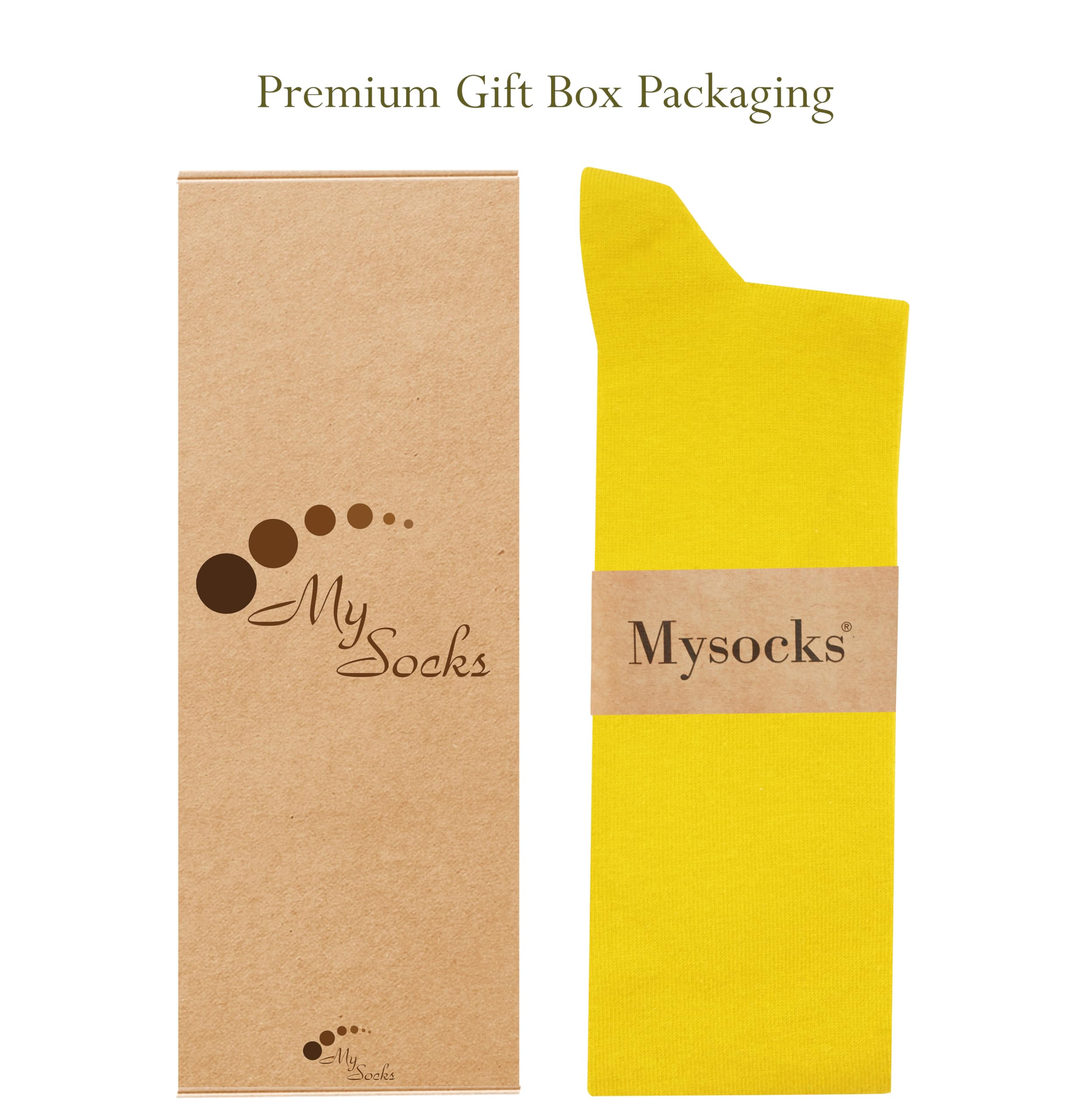 Mysocks 3 Pairs Calcetines altos unisex hasta la rodilla con algodón peinado extrafino