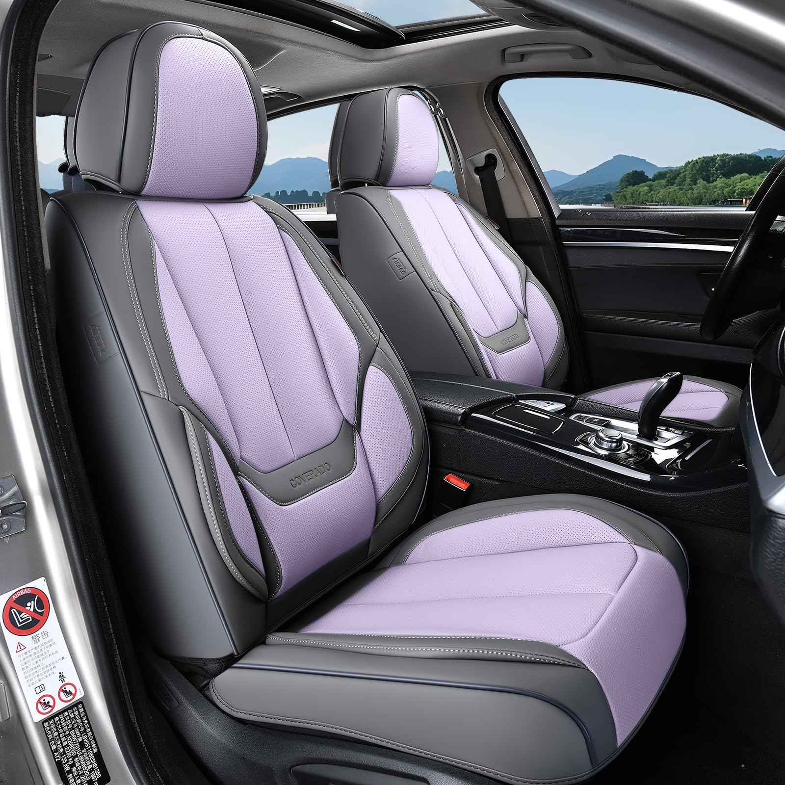 Coverado Seat Covers, Car Seat Covers Front Seats, Car Seat Cover, Car Seat Protector Waterproof, Car Seat Cushion Leather, Seat Covers Carseat Cover Universal Fit for Most Cars