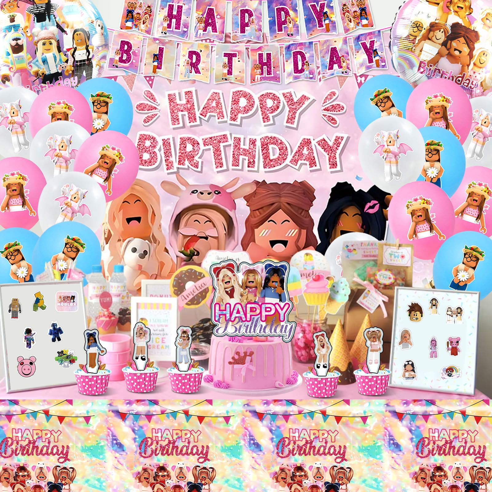SET 12 PEZZI PALLONCINI ROBLOX PER BAMBINI - LOTTO BAMBINI FESTA DI
