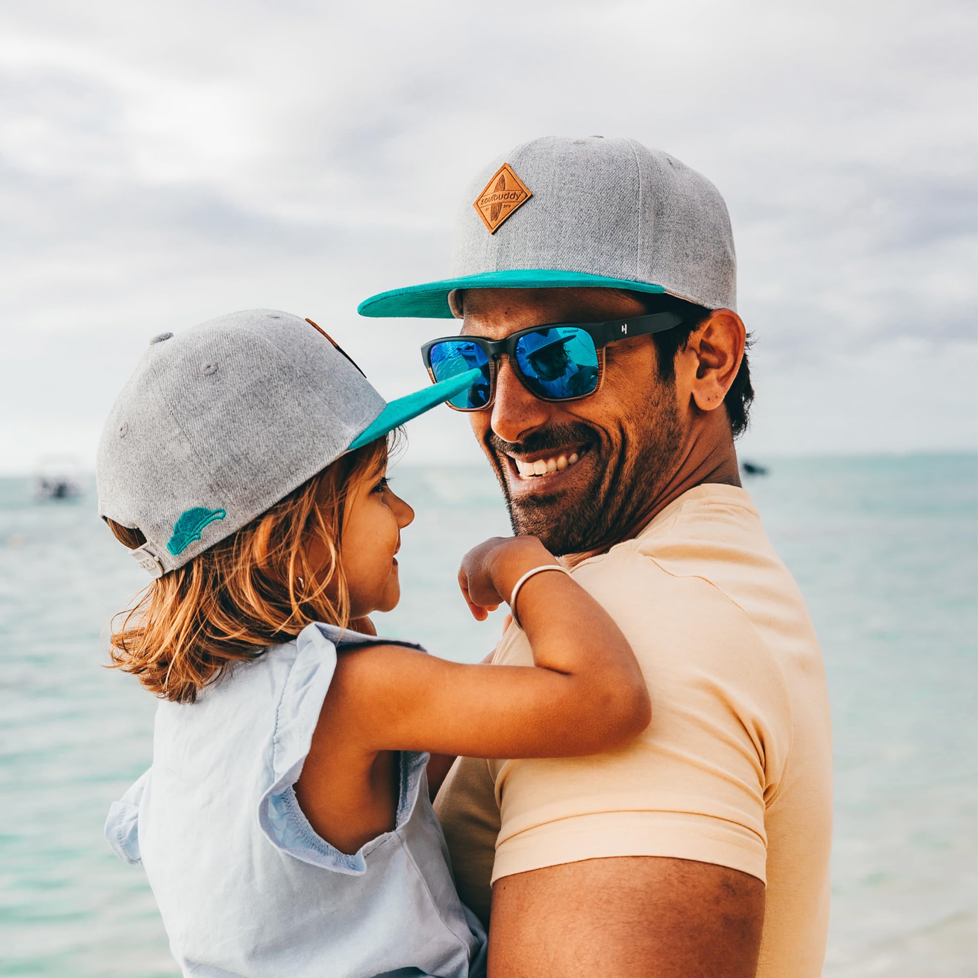 Soulbuddy Casquette Homme Enfant – Lot de 2 Casquettes Famille – Papa et Fils/Fille Snapback – Mini-me Look – Idée Cadeau Fête des Pères