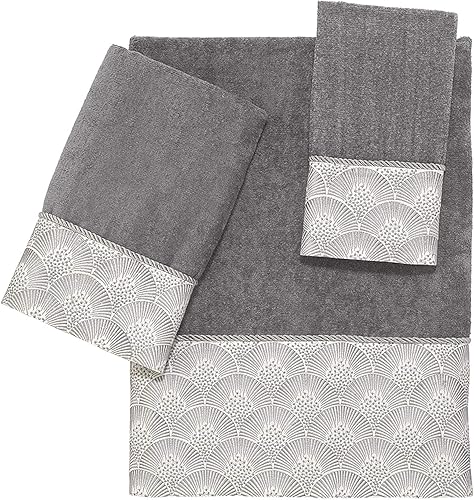 Avanti Linens - Juego de toallas de 3 piezas, toallas de algodón suaves y absorbentes (colección Deco Shell)