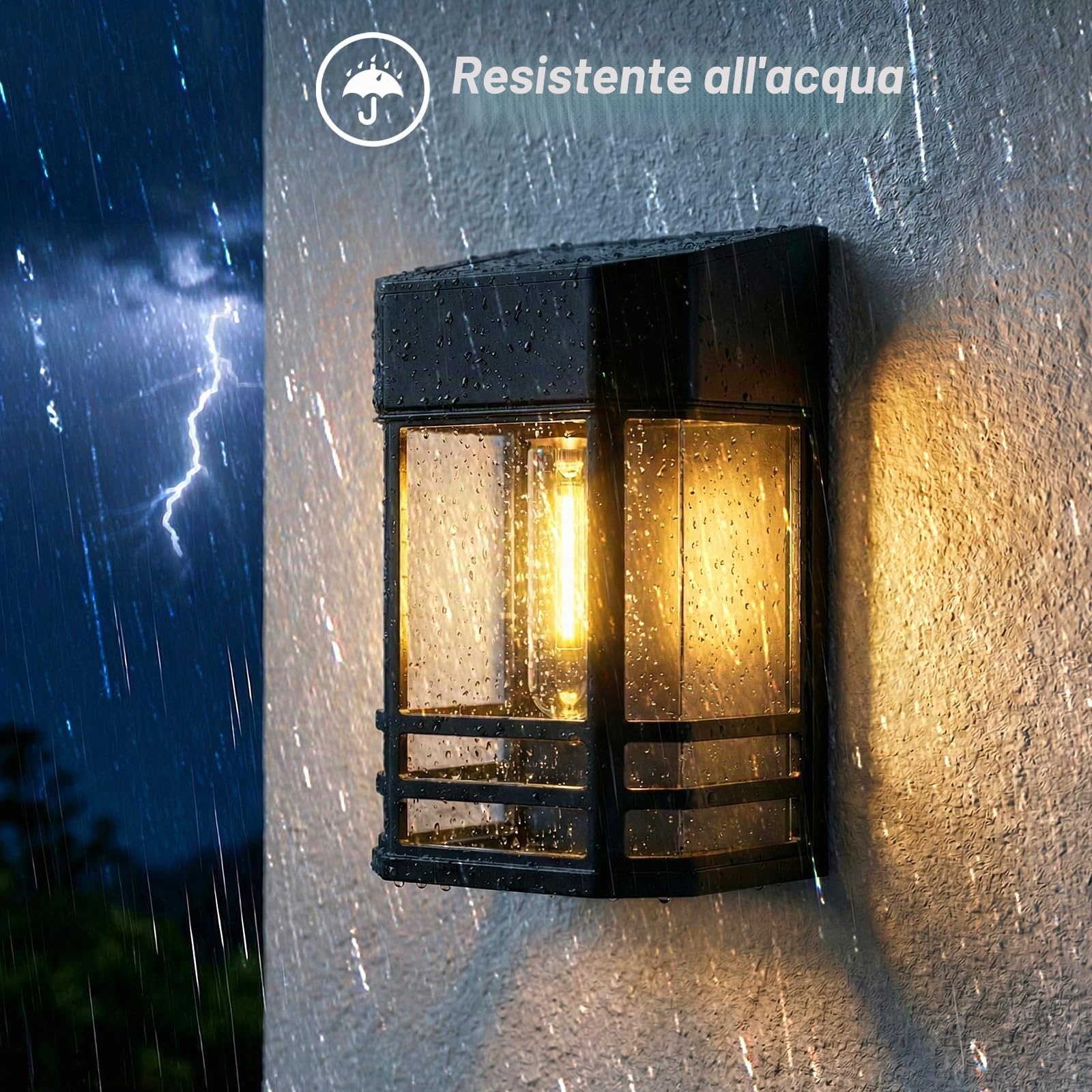 nipify 6 Pezzi Applique Solare da Esterno, Luce Solare Led Esterno IP65 Impermeabile Luci da Esterno Giardino per Recinzione da Giardino Patio Cancello Decorazione Cortile (Bianco Caldo)