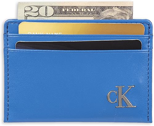 Vista 2 de Calvin Klein Juegos de cartera de cuero RFID delgado minimalista para hombre