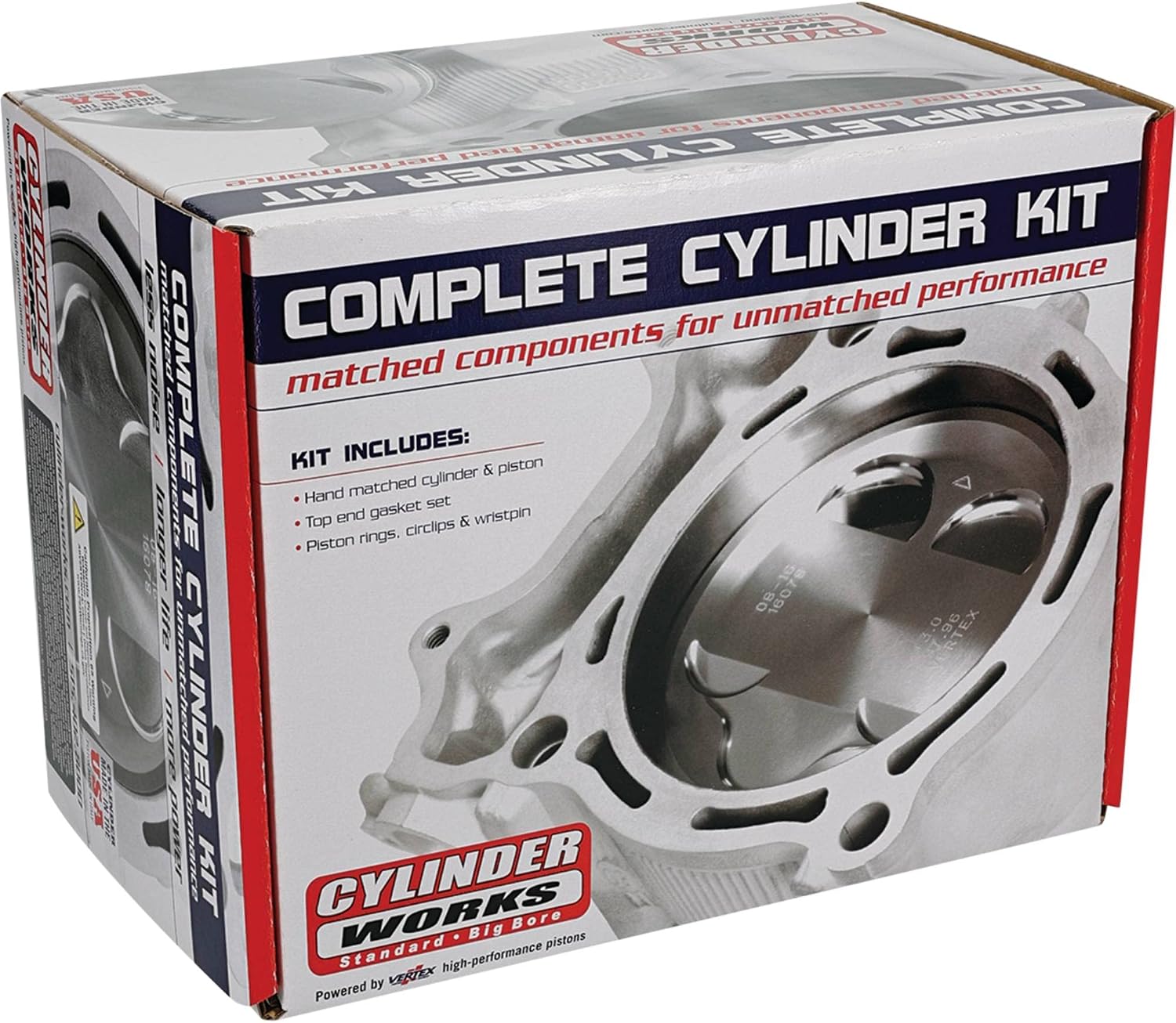 Cylinder Works CW30013K03 Standard Bore Cylinder Kit Compatible With/Replacement For Kawasaki KRT 750 Teryx 4 4x4, KRT 750 Teryx 4 4x4 EPS, KRT 750 Teryx 4 4x4 EPS LE 2012-2013 85 mm Cylinder Diameter