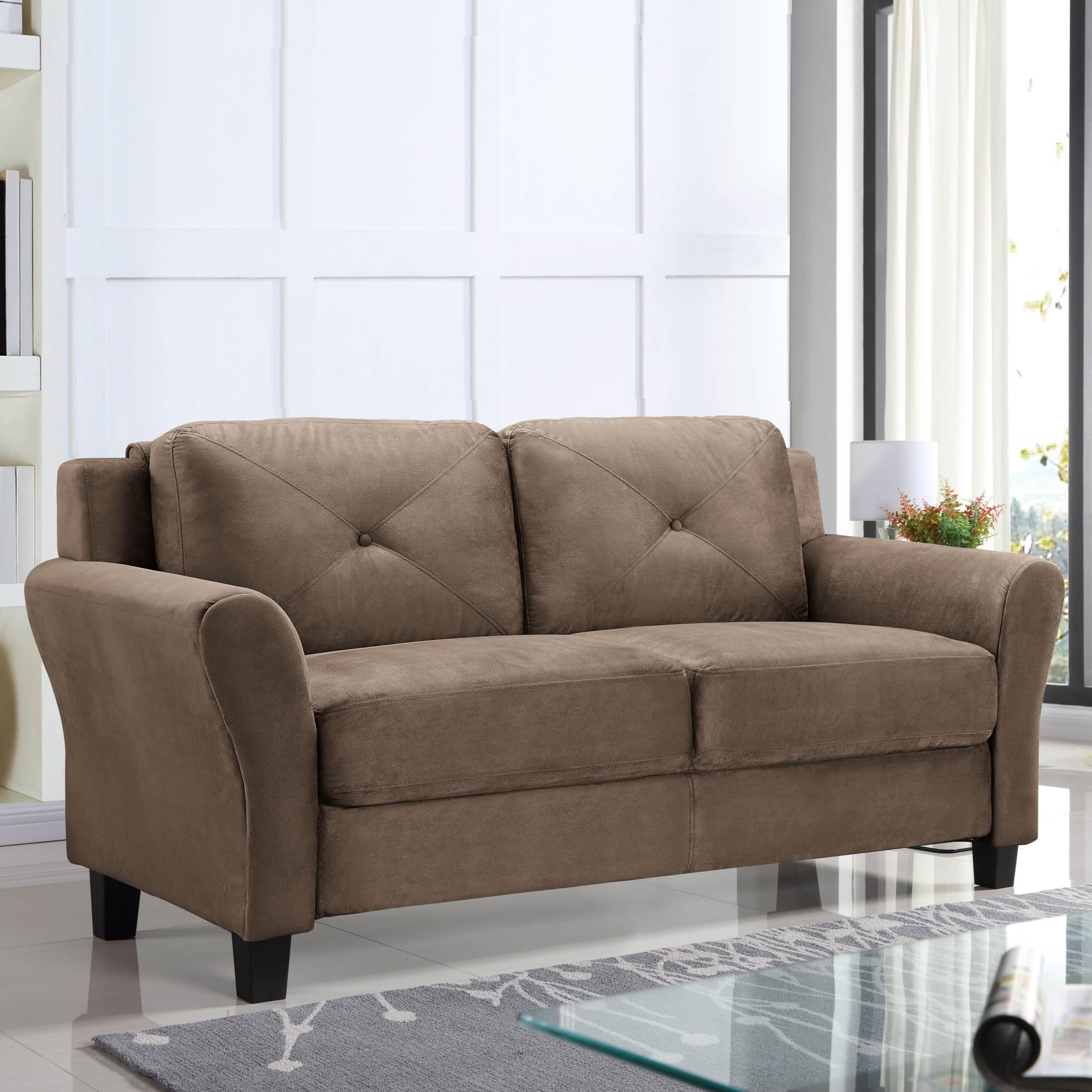 LifeStyle Solutions Loveseat Sofa, Brown
