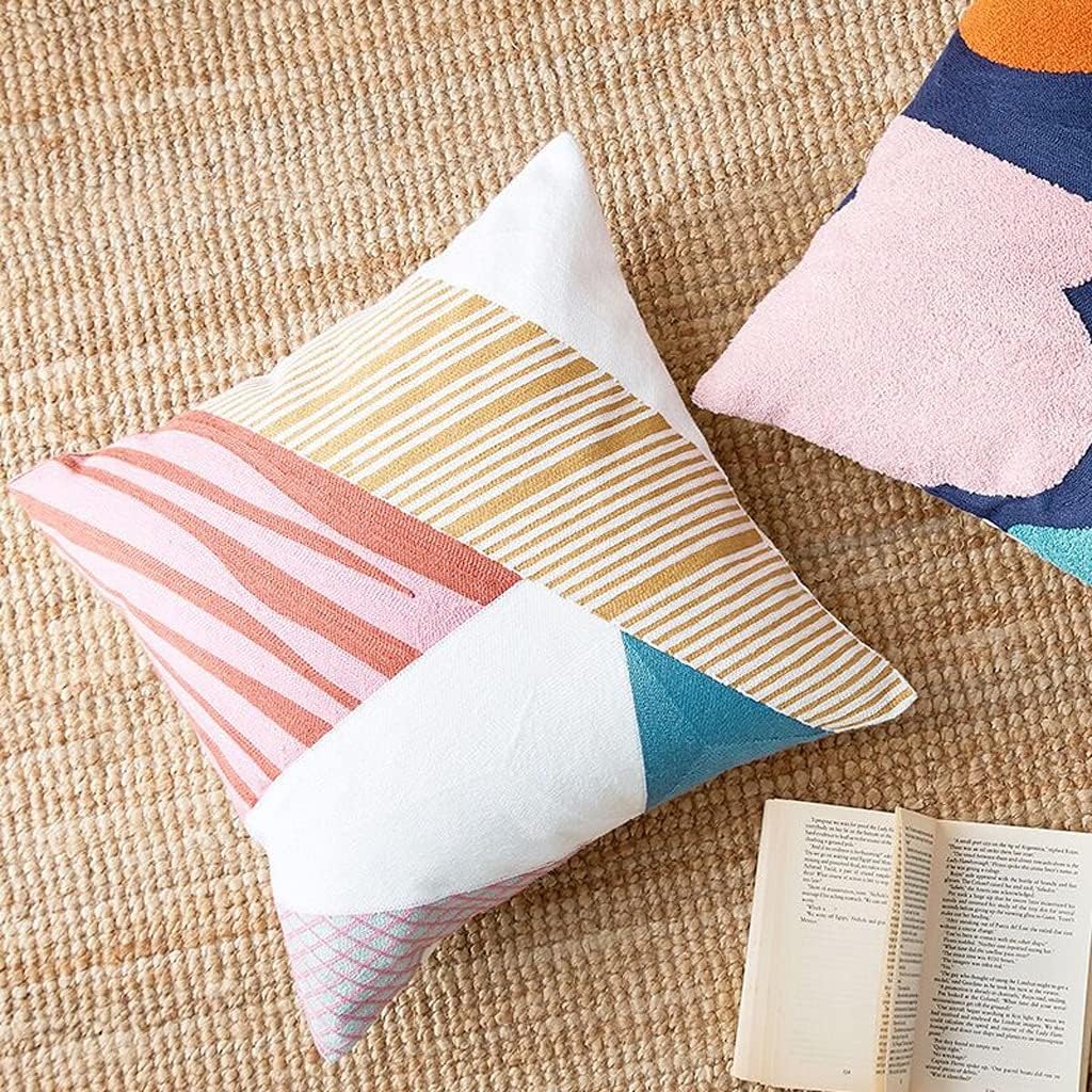 Nordic Homestay Pillowcase Simple Cotton Embroidery Sofa Bedside Decoration Abstract