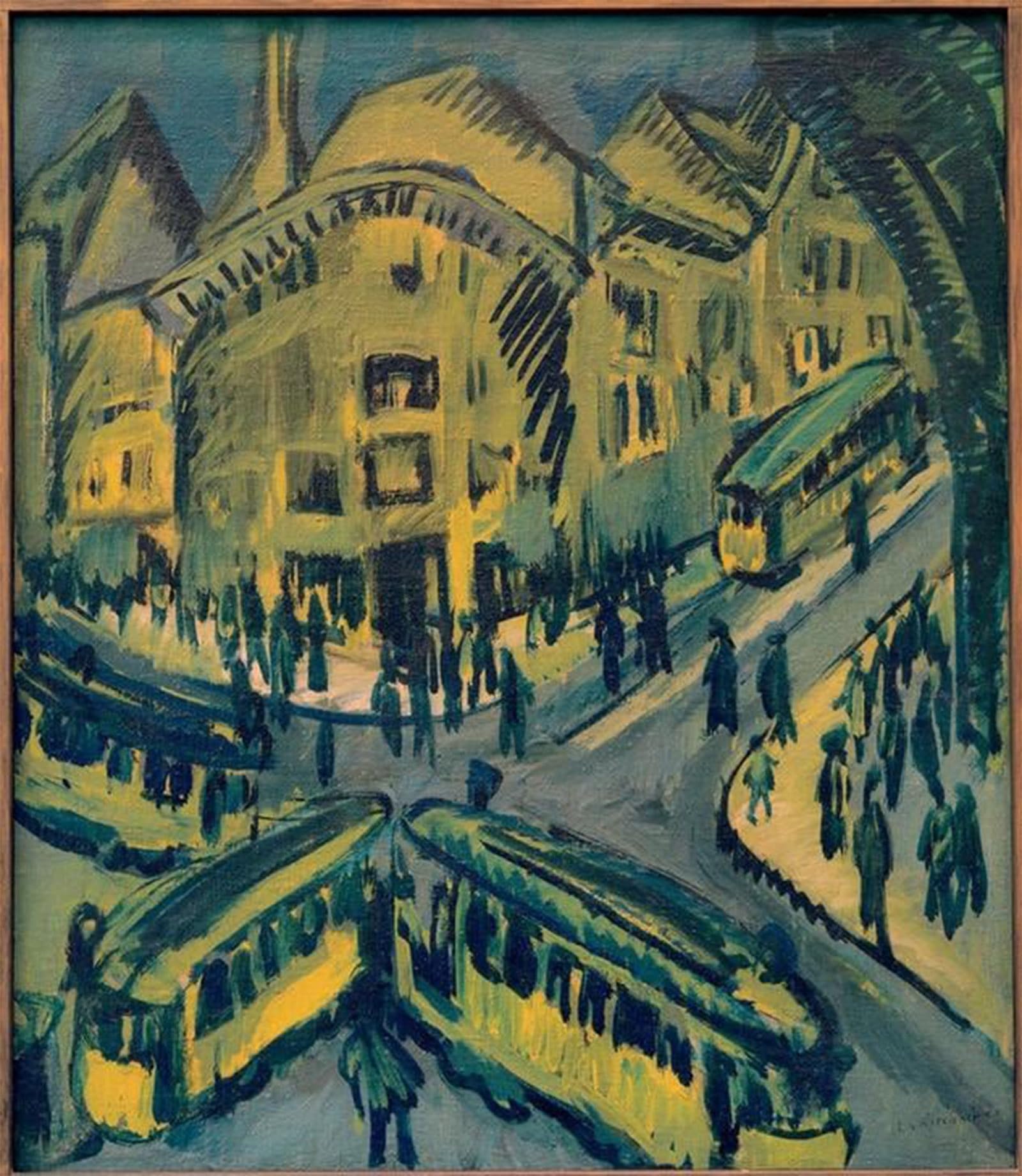 ARTXLXXBN Famous Prints Artwork Pictures Poster Painting Art Bathers Between Dunes by Ernst Ludwig Kirchner Artwork Landscape Pictures for Home Decor 60x90cm
