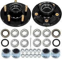 Vista 8 de 2 juegos de kit de buje de eje de remolque de 3500 lb, kit de buje de remolque de 5 pernos de 4.5 pulgadas, buje de remolque de 5×4.5 que se ajusta