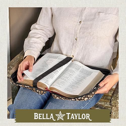 Miniatura 44 de Bella Taylor Funda acolchada para la Biblia para mujer, estuche grande para la Biblia de estudio, parche primitivo