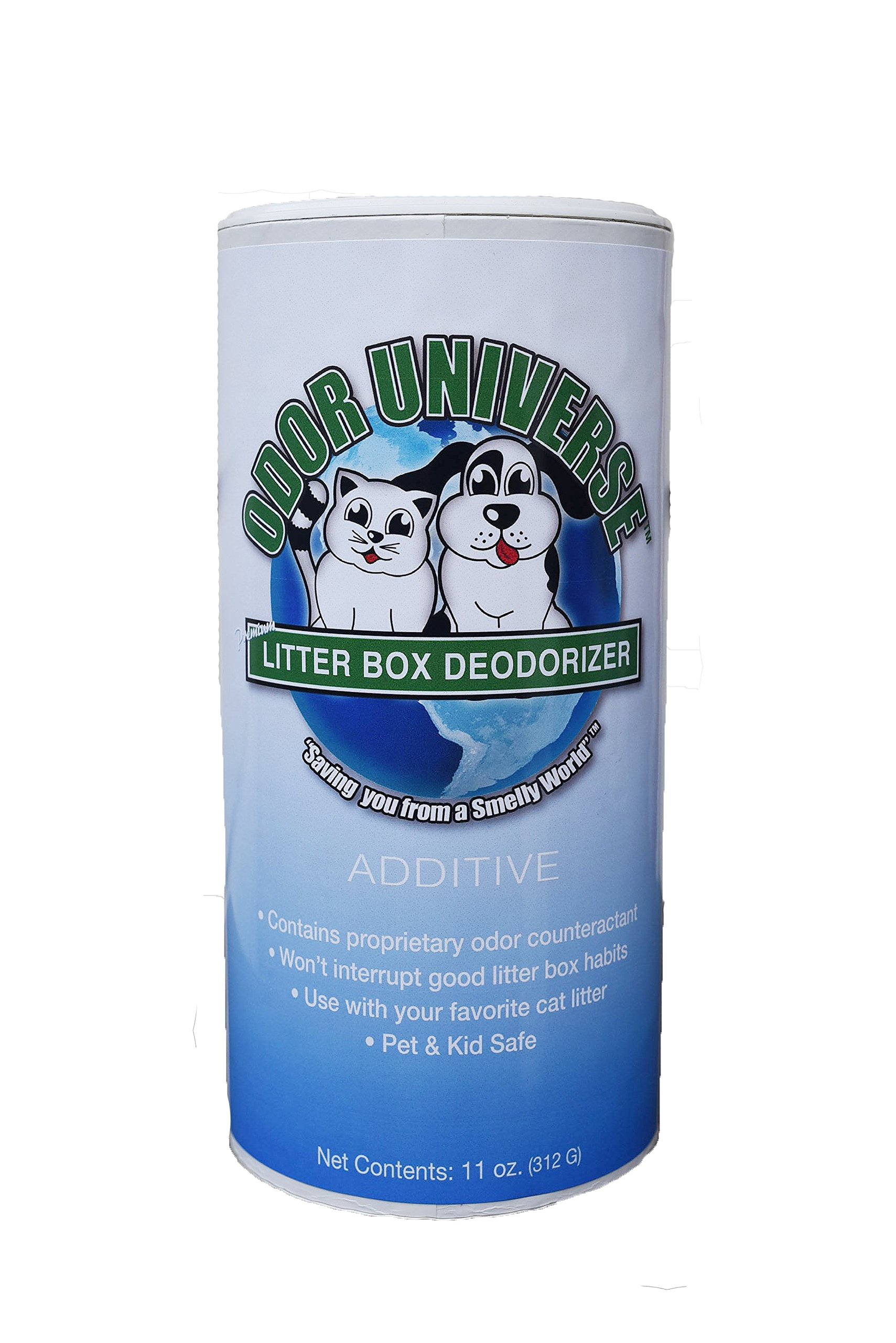Odor Universe Litter Box Deodorizer Professional Strength Kitty Litter Odor Control and Odor Destroying Powder Non-Toxic and Biodegradable Order Eliminating Granules 11 oz.