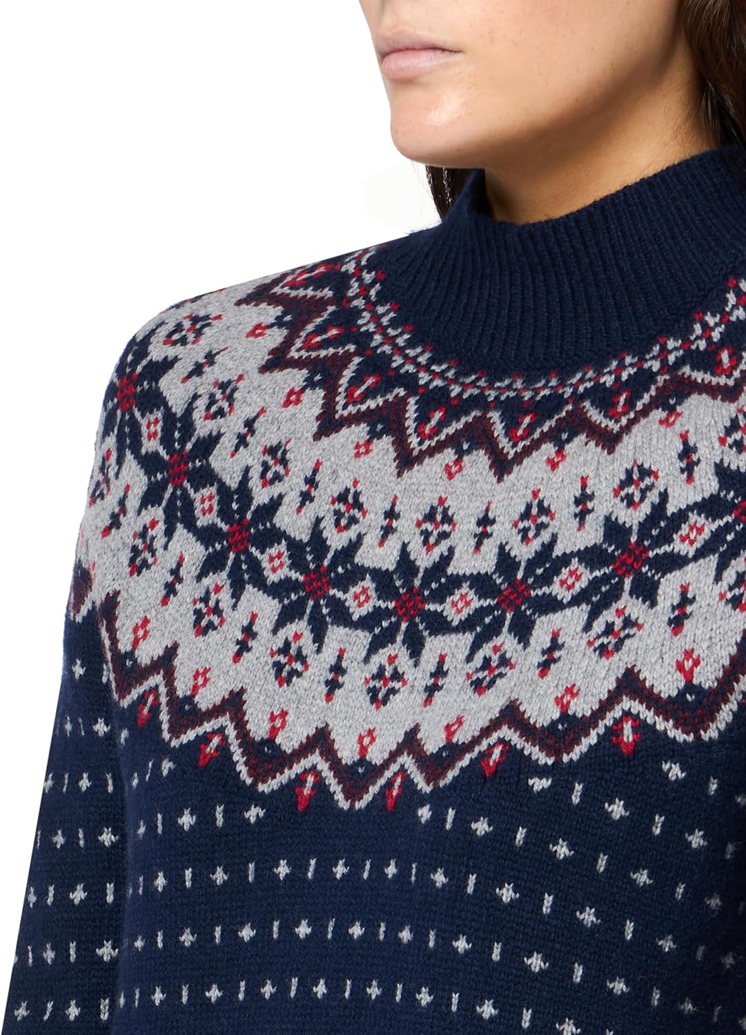 Brooks Brothers Womens Merino Wool Fairisle Yolk Sweater - Image 3