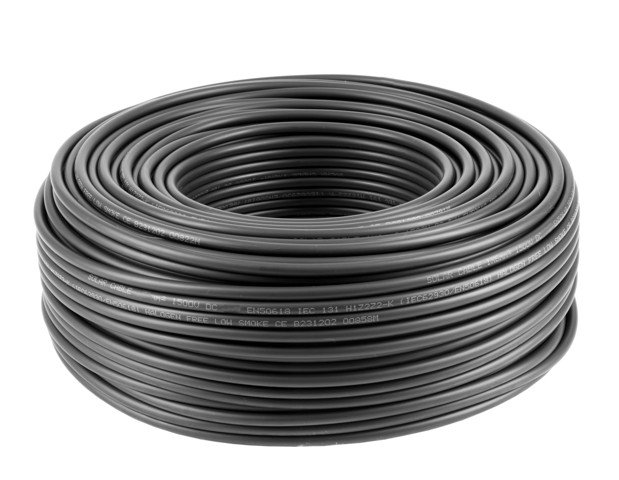 1x 100m - Solarkabel 4mm² H1Z2Z2-K CPR (Brandklasse) B2ca für Photovoltaikanlagen, Halogenfrei, Flammwidrig, UV-beständig, XLPO-Isolierung, für PV-Installationen