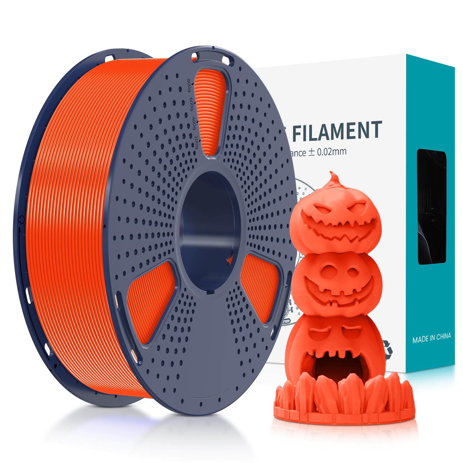 SUNLU Fluorescent PLA 3D Printer Filament, 1.75mm, Fluorescent Red | Brighter Color for Halloween Decoration, Neatly Wound Filament, Fit Most FDM 3D Printer, 1kg Spool