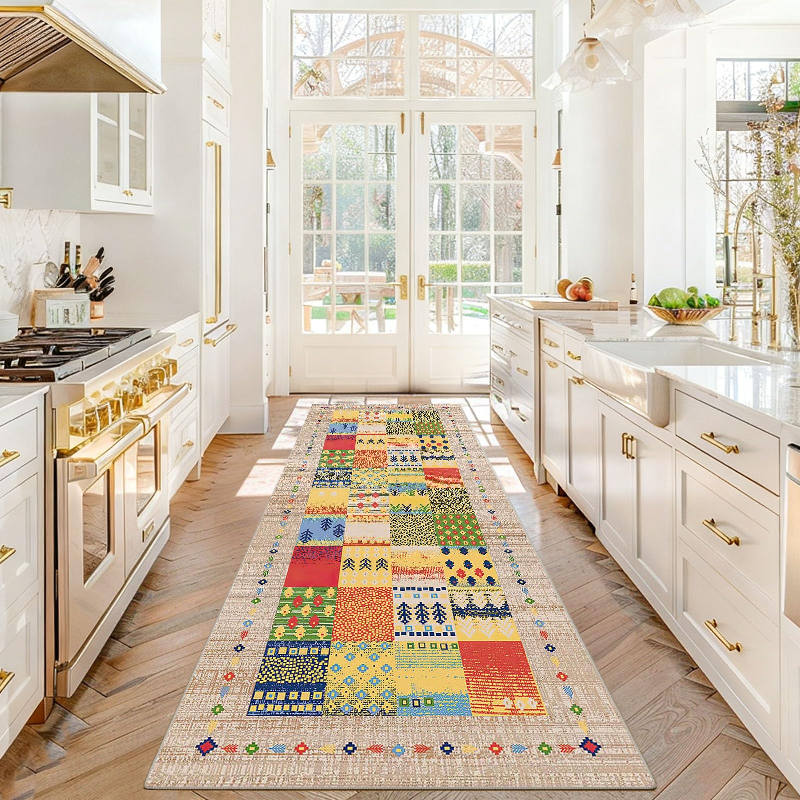 Dywanik kuchenny antypoślizgowy zmywalny 50 x 300 cm długi korytarz dywan wejściowy do wnętrza