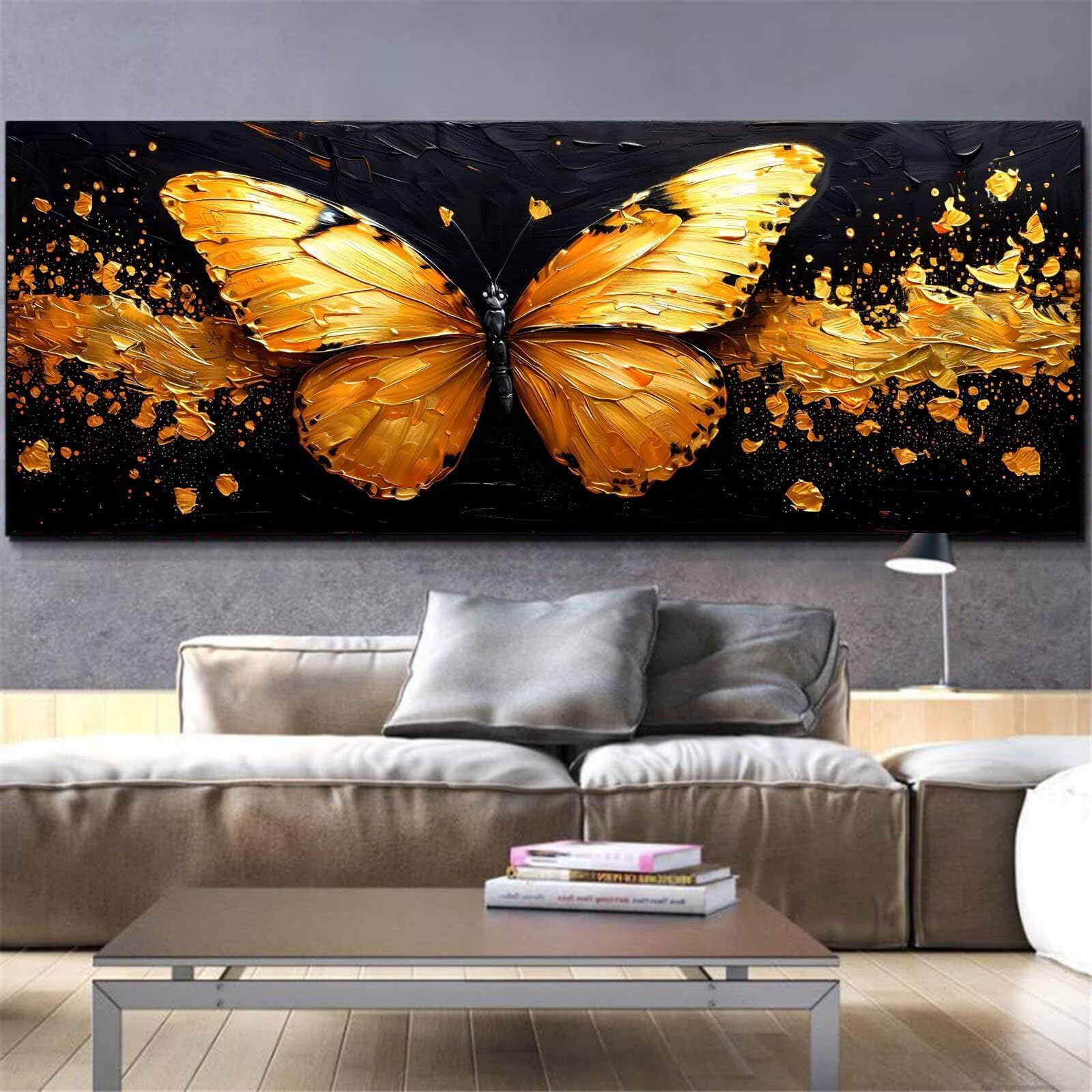 Diamond Painting Papillon Doré 50x150cm | Kit Complet Grand Format Mefooge - 8