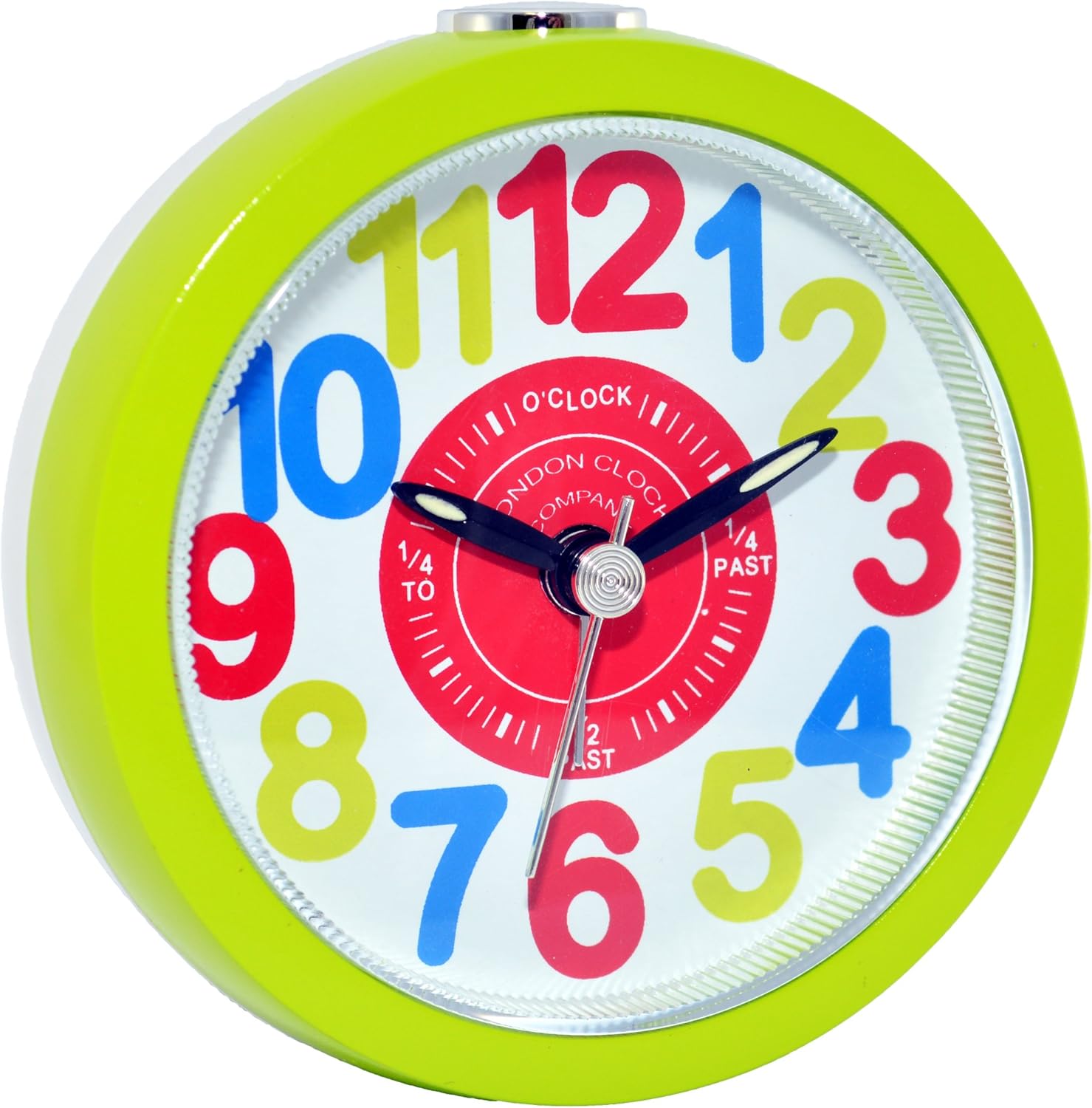 Kids 'Tell The Time' Alarm Clock Bright Green 32538 Travel Alarm Clocks Home
