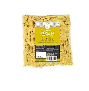 Chewers Oven Baked Real Banana & Egg Dog Biscuits, Protein Rich Dog Treat 1 Kg