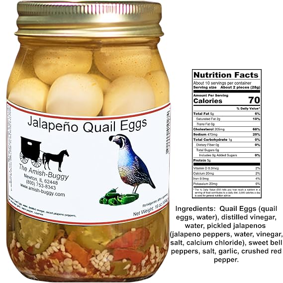Pickled Quail Eggs (2-16 oz. jars) (Jalapeno Quail Eggs (2 Jar))