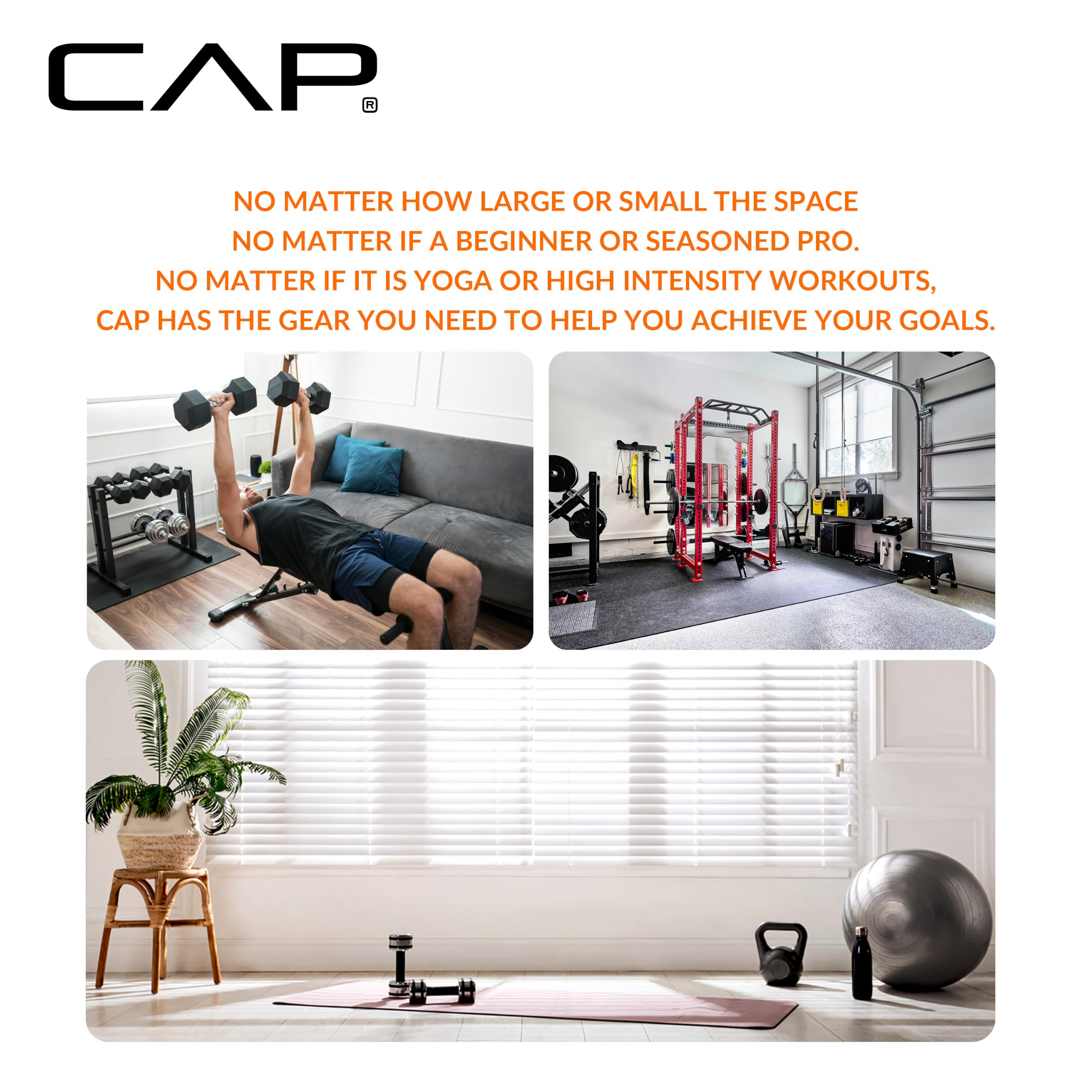 CAP Barbell Zestaw hantli powlekanych | 100 funtów, 150 funtów | Wiele opcji