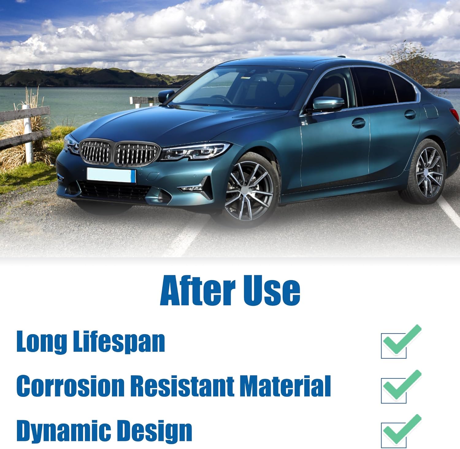 X AUTOHAUX Front Hood Bumper Grille Grill for BMW 530e 530i 540d XDrive G30 No.51137390863/51137390864 Front Bumper Kidney Grille Grill Diamond Star 1 Pair