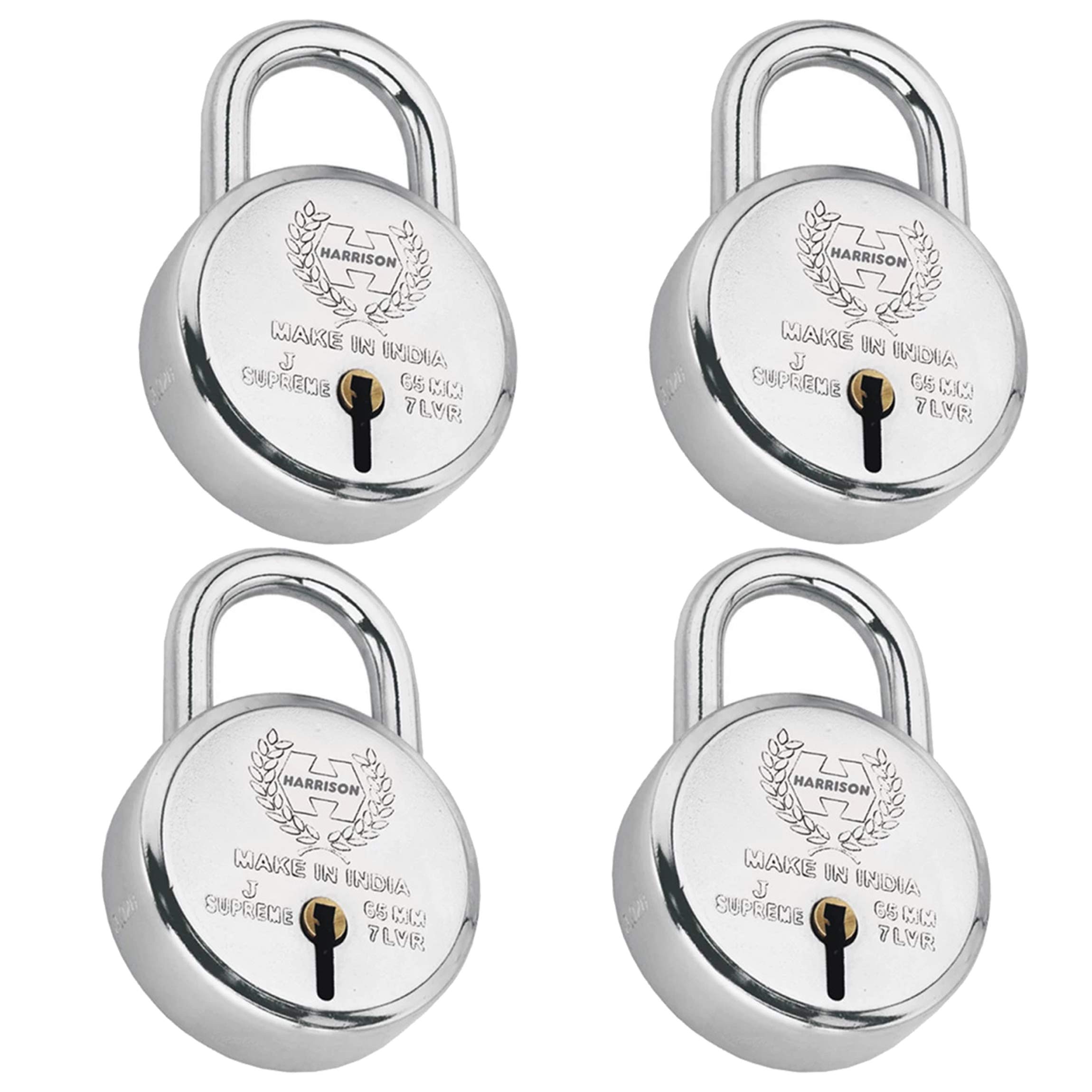 Harrision 0656 J Supreme Round 50mm BCP Padlock with 7 Lever (Pack of 2) | Padlock, Padlocks, Locks for Home, Locks for Main Door — Amazon image 7