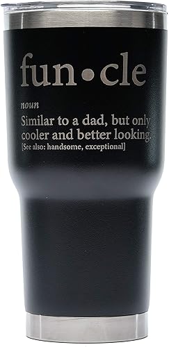 Miniatura 2 de Greatness Line Funcle Uncle Idea de regalo para tío Novedad Gráfico Humor sarcástico fresco muy divertido vaso SS de 30 oz con recubrimiento en