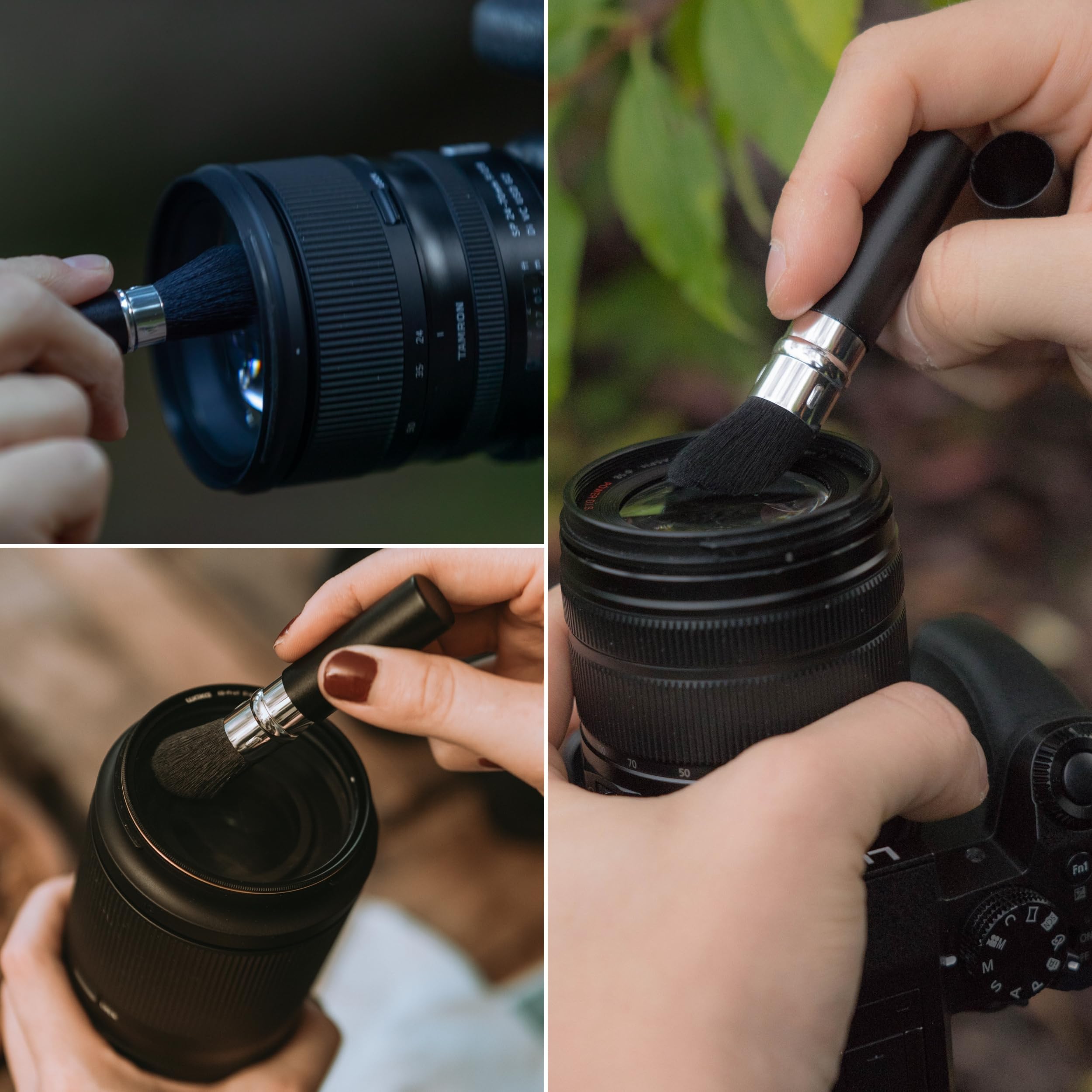 Lens-Aid Pędzel do czyszczenia obiektywu i aparatu: pędzel z pokrywką i miękkim włosiem do czyszczenia obiektywu, soczewki, filtra, aparatu, lustrzanek cyfrowych, optycznych