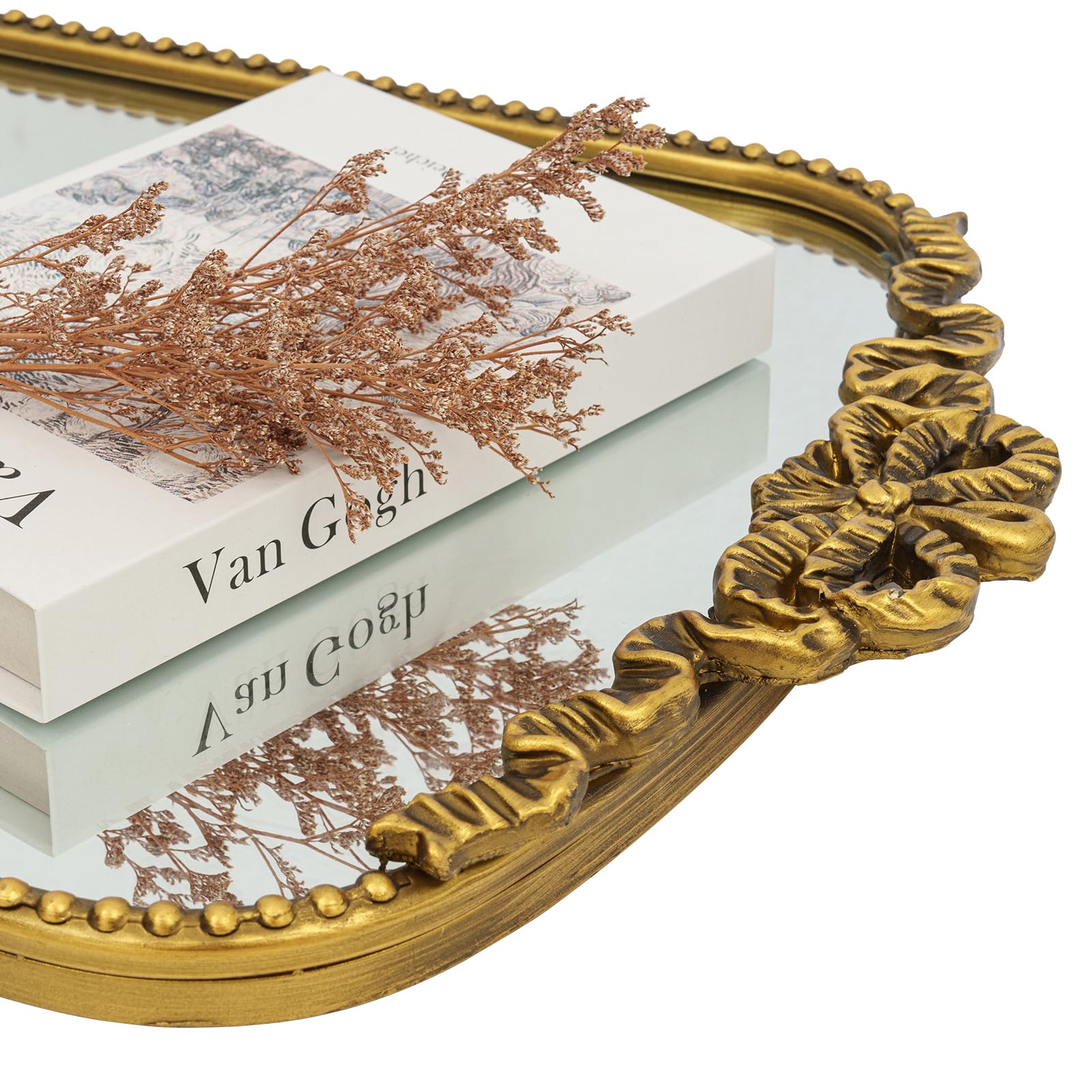 Rundbogen Spiegel Im Barockstil – Goldener Metallrahmen 40x64 Cm Für Wohnzimmer, Flur Oder Bad