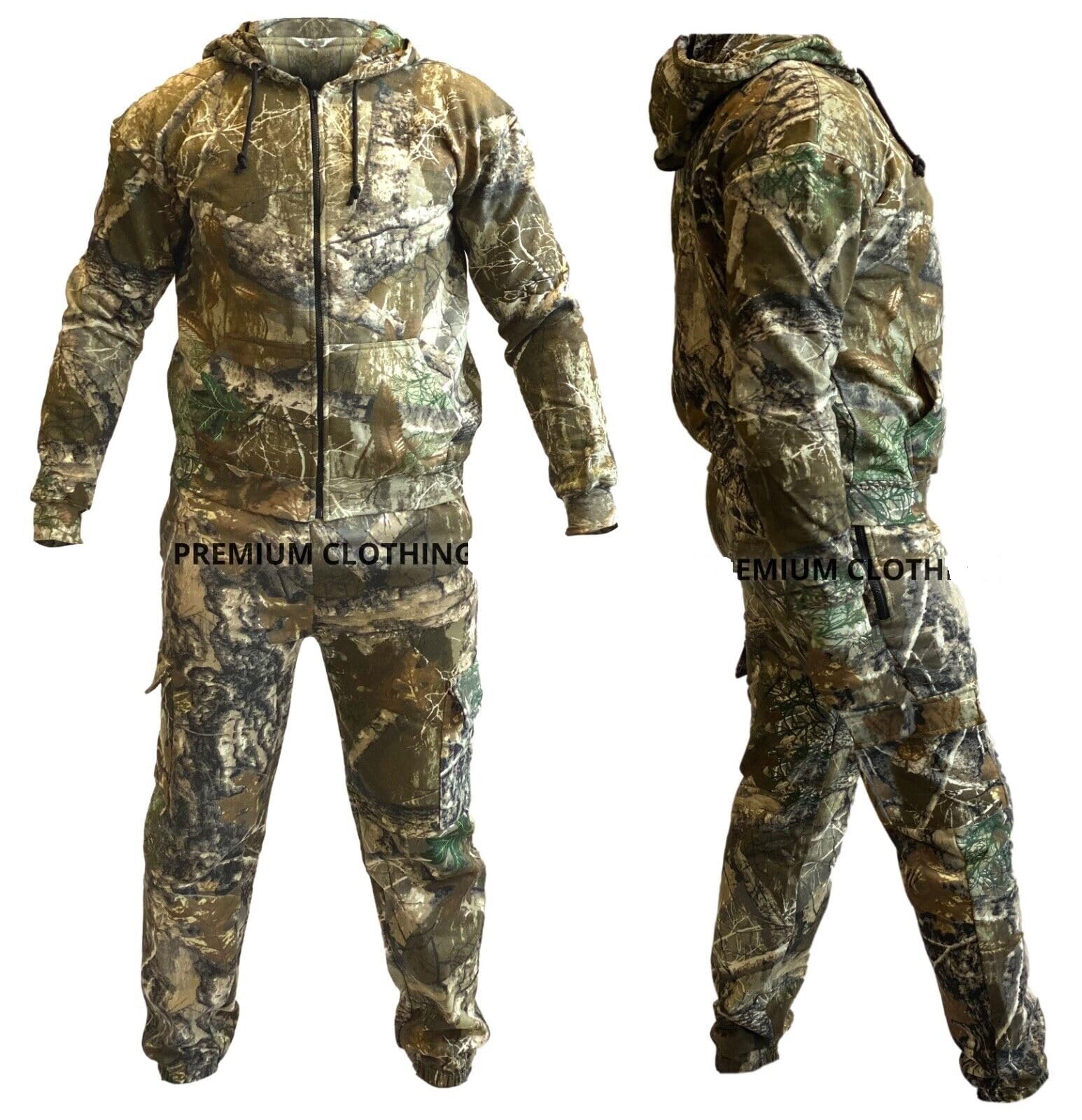 Look Now Men's Jungle - Tracksuit Jungle Fishing Hunting Combat Camouflage Cargo Tracksuit Zip Hoody Trousers (Xl, )