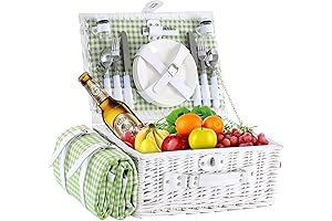 Charming White Picnic Bag for Outdoor Delights