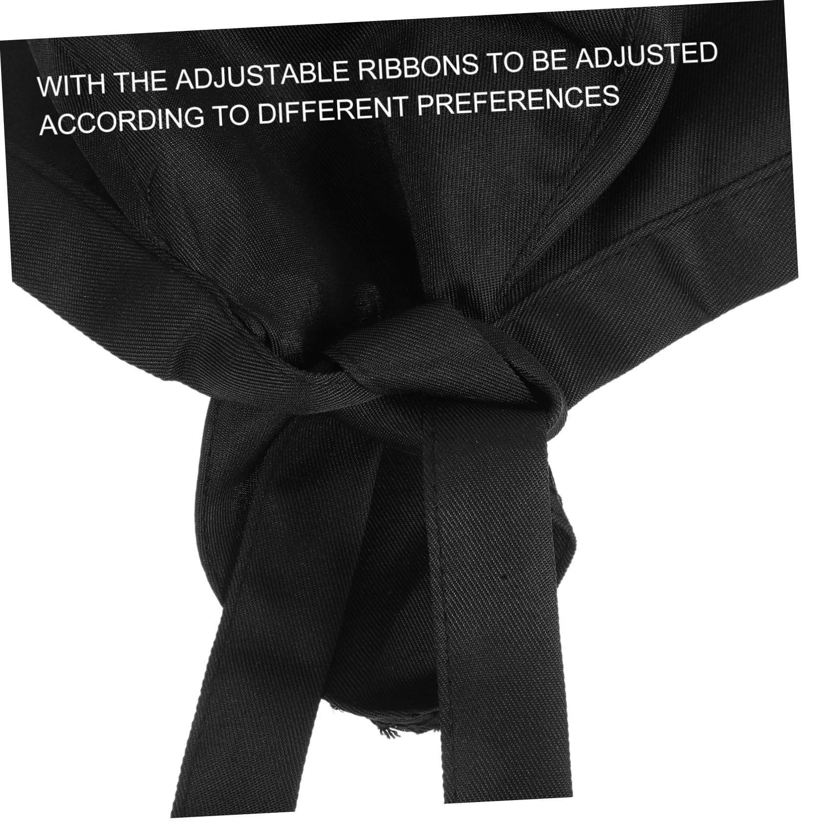 Gorro de Chef Negro 3 Piezas de Tela Ajustable para Trabajo