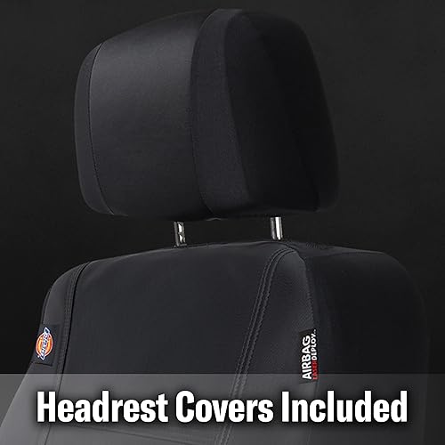Miniatura 9 de DICKIES Fundas de asiento Petersen de 3 piezas, fundas de asiento de cuero vegano para automóviles, camiones, SUV, color negro