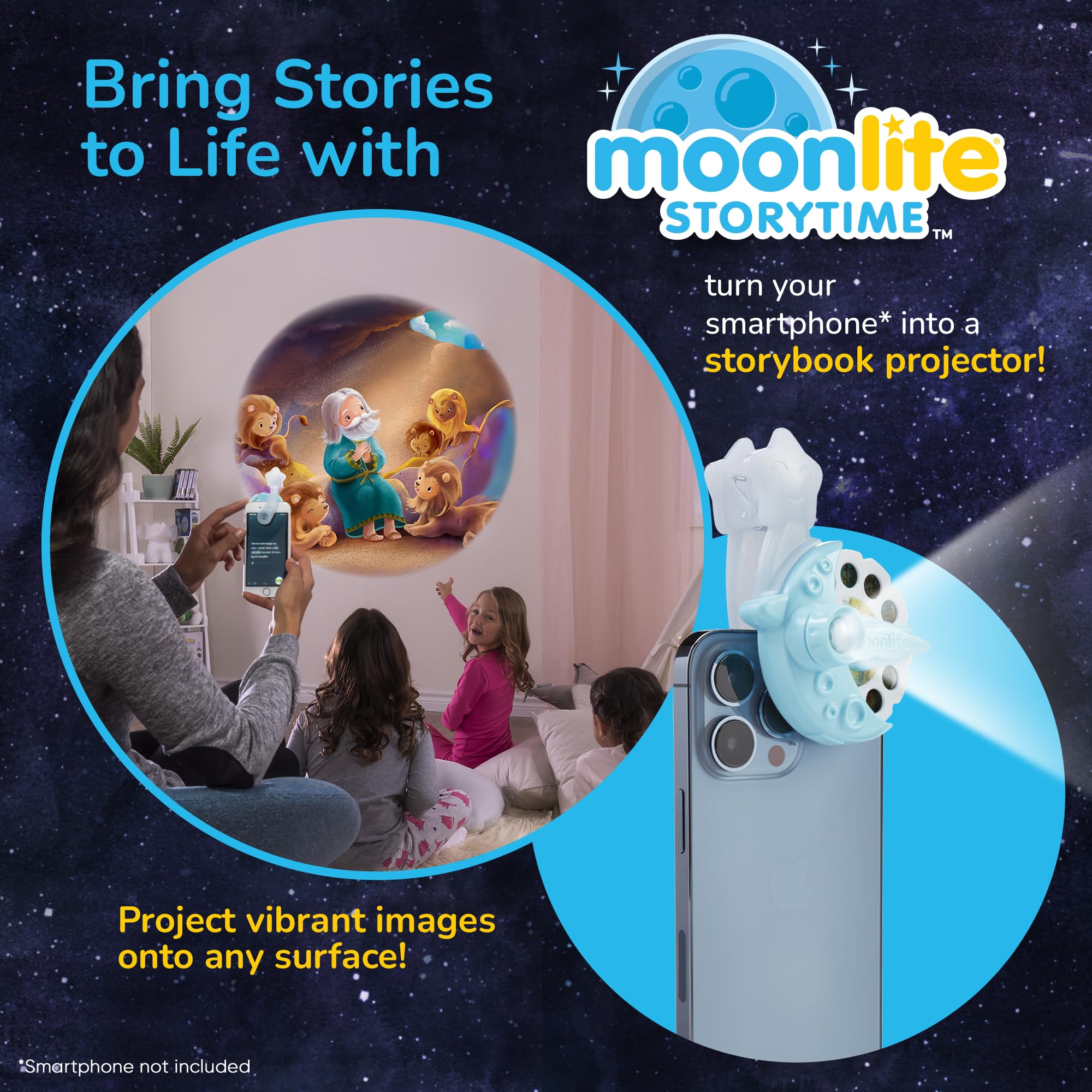 Moonlite Bible Stories for Kids Collection (4 Pack), Dance of Easter, Lions Don't Lie, Mary's Little Lamb, Conversations on The Ark, Reels for Book Projector, Kids Learning Gifts