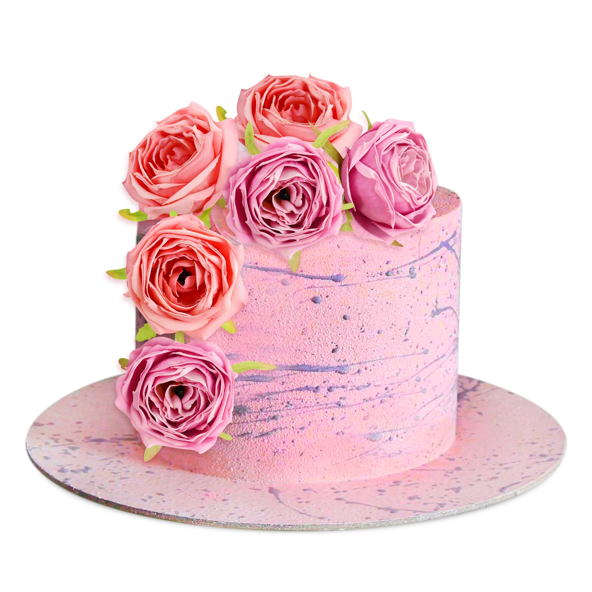 Rose Di Marzapane Rosse Per Torte - Senza Glutine, Confezione Da 2 Set Con 6 Rose Ciascuno - Foto 5