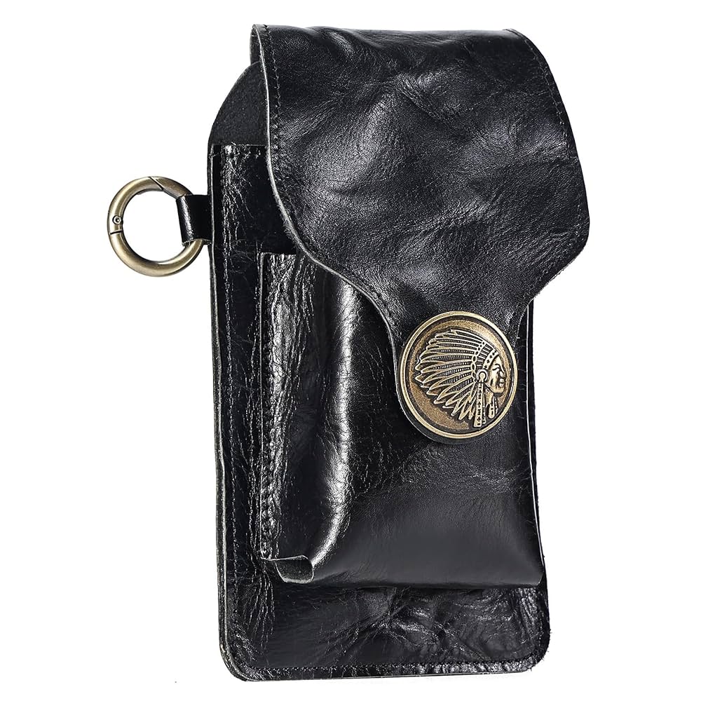 Amazon | レザータバコボックスケース手作りポータブル収納電話