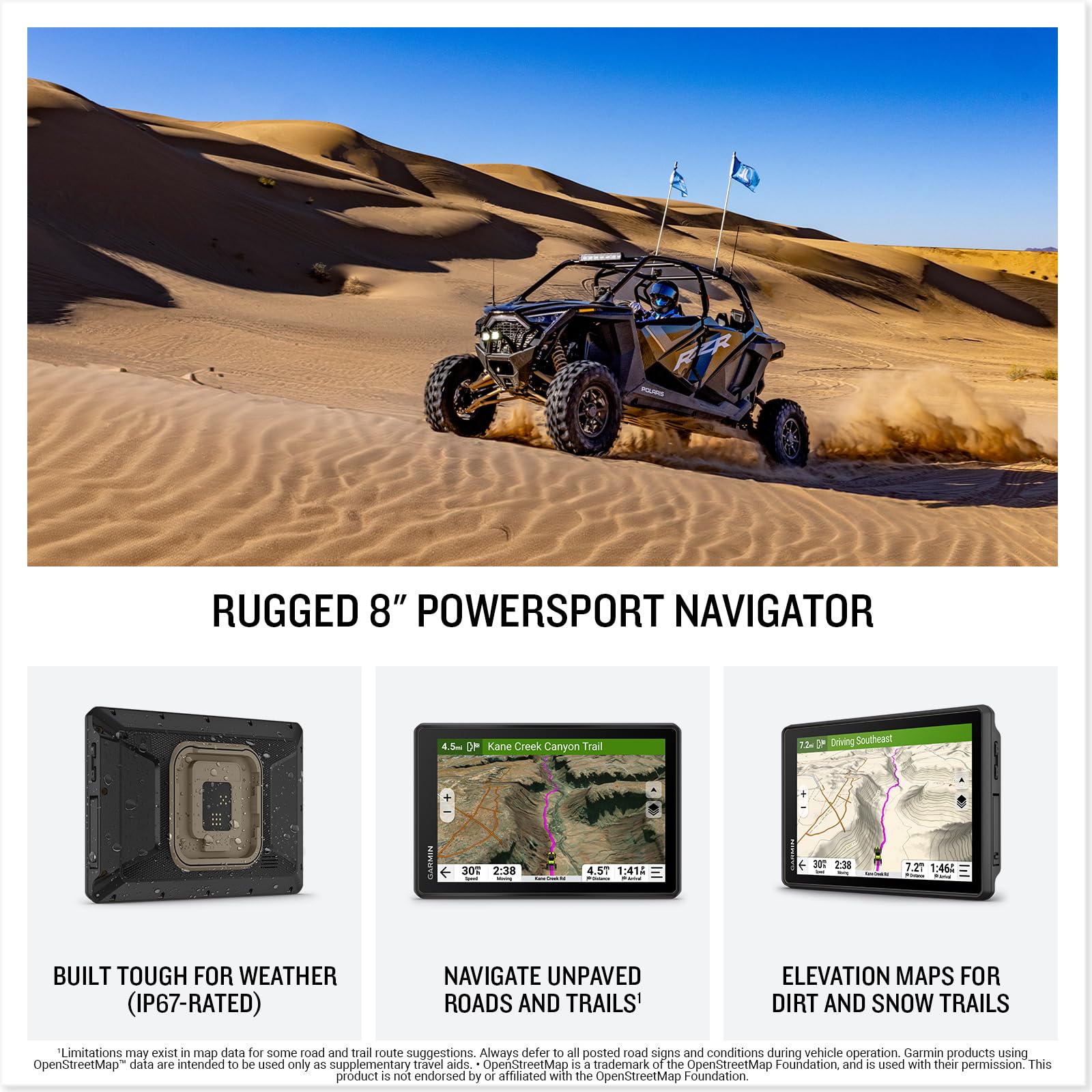 Garmin Tread® 2 - SxS Edition, Rugged 8-inch Powersport Navigator for Thrilling Off-Road Rides