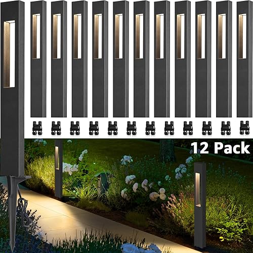 SUNVIE Luces LED de bajo voltaje para paisaje, 3 W, luces de camino de bajo voltaje, 12-24 V, luces de camino de paisaje, 3000 K, CRI 90+, aluminio,
