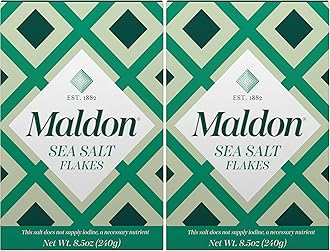 Salt, Sea Salt Flake, 8.5oz 240 g, Kosher/Natural/Unique Gourmet Pyramid Shape Salts Flake, Perfect for Wide Range of Dishes, Hand-Harvested for Four Generation (Packaging May vary) (Pack of 2)