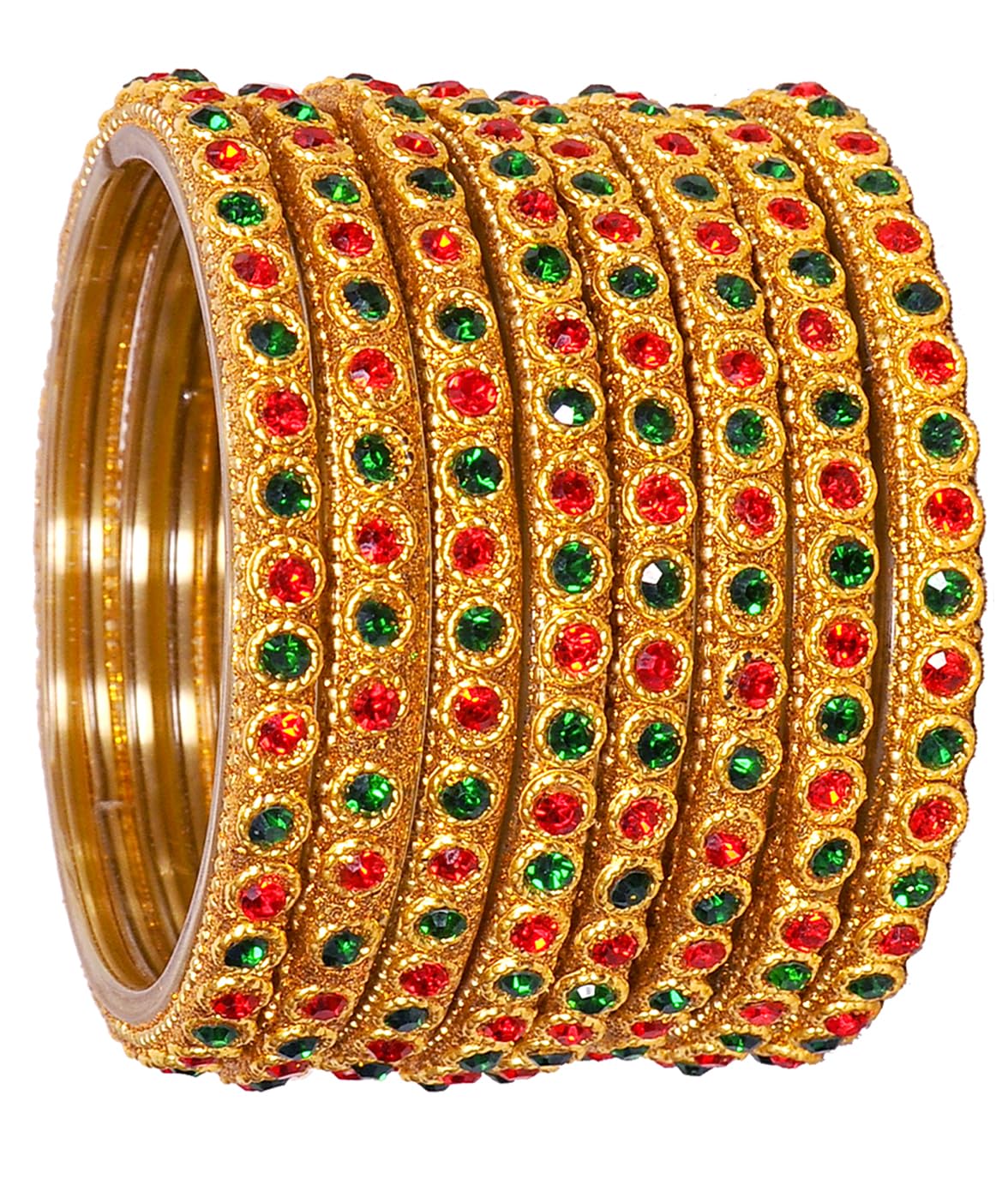 MY BLISS Designer Glass Bangles Set with Diamond Stone For Women & Girls | Stylish Glass Bangles | Fancy Chudi Set | Traditional Womens Bangles | Fashion Jewellery- Set of 08 (Gold 03, 2.8) (B0D2TTV9QV) Amazon Price History, Amazon Price Tracker