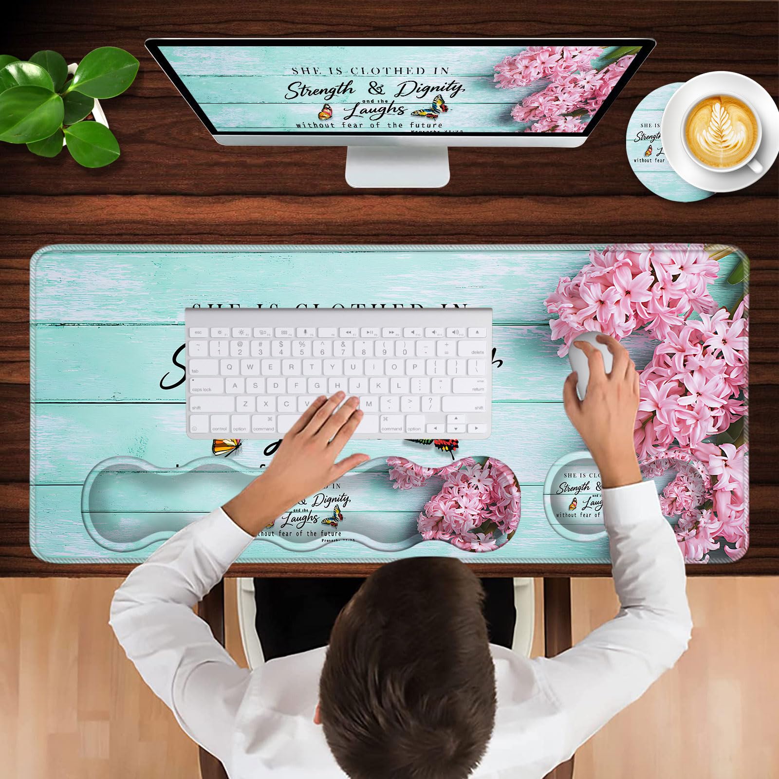Ergonomic Wrist Rest & Mouse Pad Set - Pain Relief -4