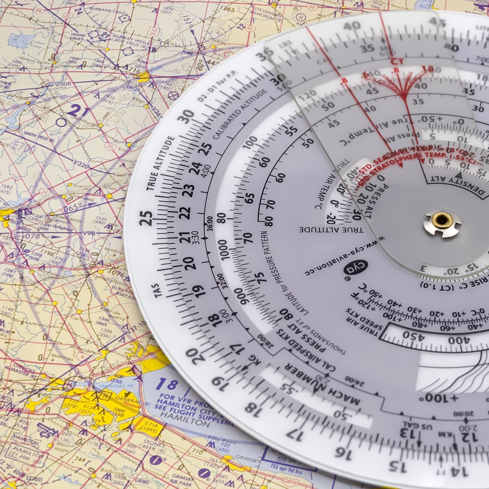 E6B Paper Flight Computer - Plastic Slide Graphic Manual Flight Computer For Air Navigation Students-624627