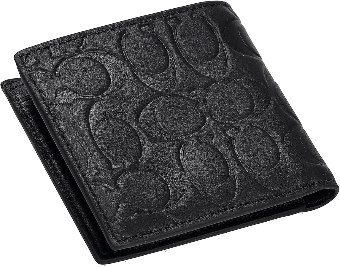 COACH ブラックオオカミ 二つ折り財布セット コーチ COACH 財布 二つ折り財布 レディース ロゴ ブラック 黒