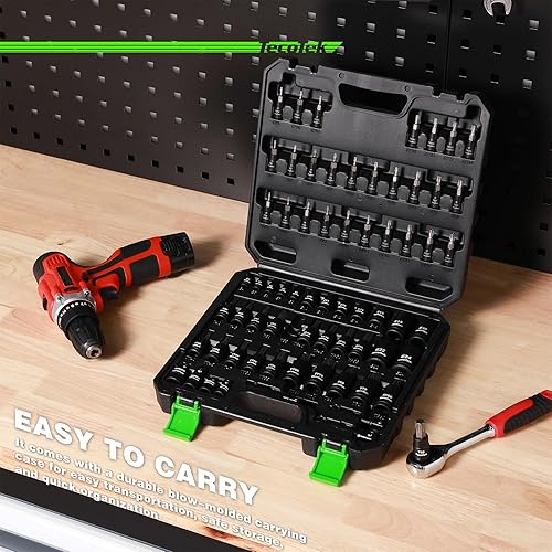 Miniatura 6 de Juego de 67 piezas Master Torx Bit Socket y Torx Externo, 14", 38" y 12" Drive, acero S2 y Cr-V, E4 - E24, T6 - T70, TT6 - TT70, TP8 - TP60, incluye