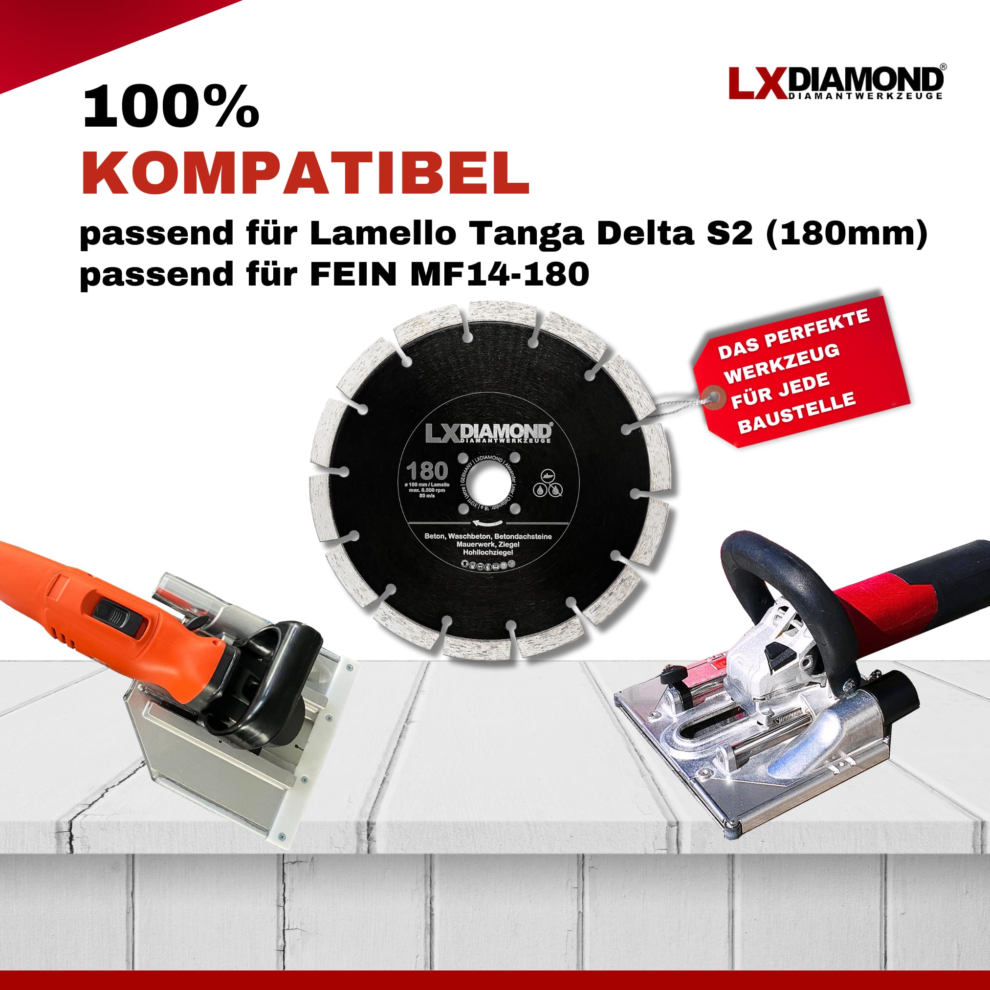 Für Lamello Tanga Delta S2 LXDIAMOND Diamant-Trennscheibe 200 Mm – Passt Auf Lamello Tanga Delta S2 Montagefräsen, Max. 7650 U/min Montagefräse Scheibe