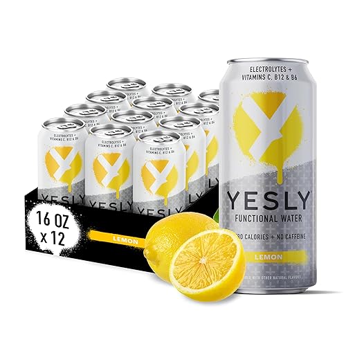Miniatura 10 de Yesly Vitamina de agua hidratante con electrolitos, 16 onzas líquidas, cero azúcar, cero calorías con vitaminas C, B12 y B6 y sin edulcorantes