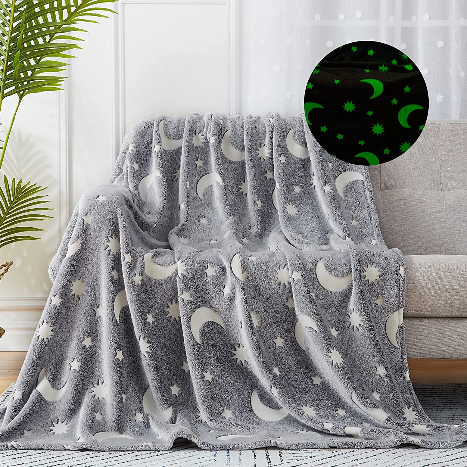 Glow in the Dark Blanket - Kids & Teens Purple Unicorn -27