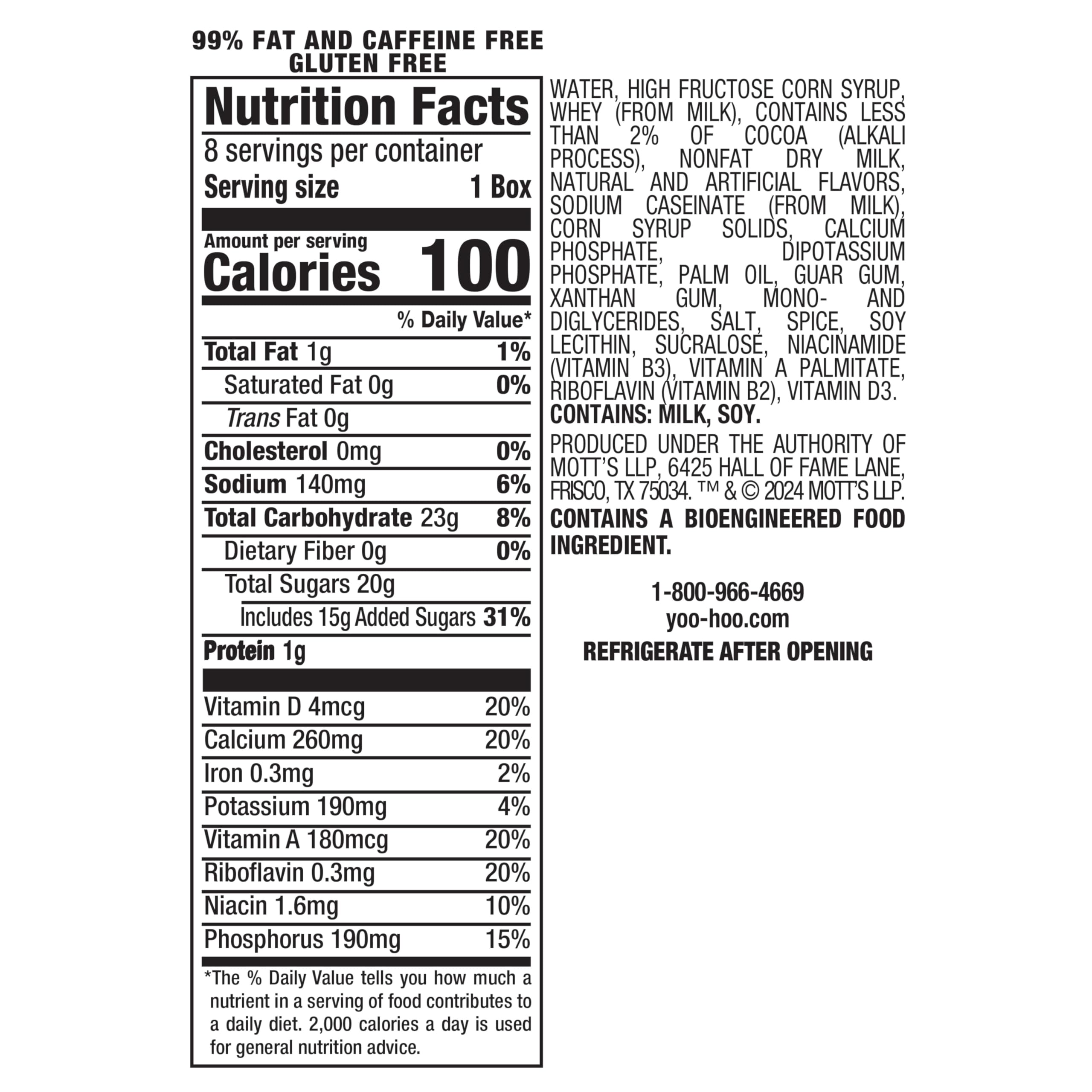 Yoo-hoo Cookies and Cream Flavored Drink 6 5 fl oz Boxes 32 Count 4 Packs of 8 Ready — view 3