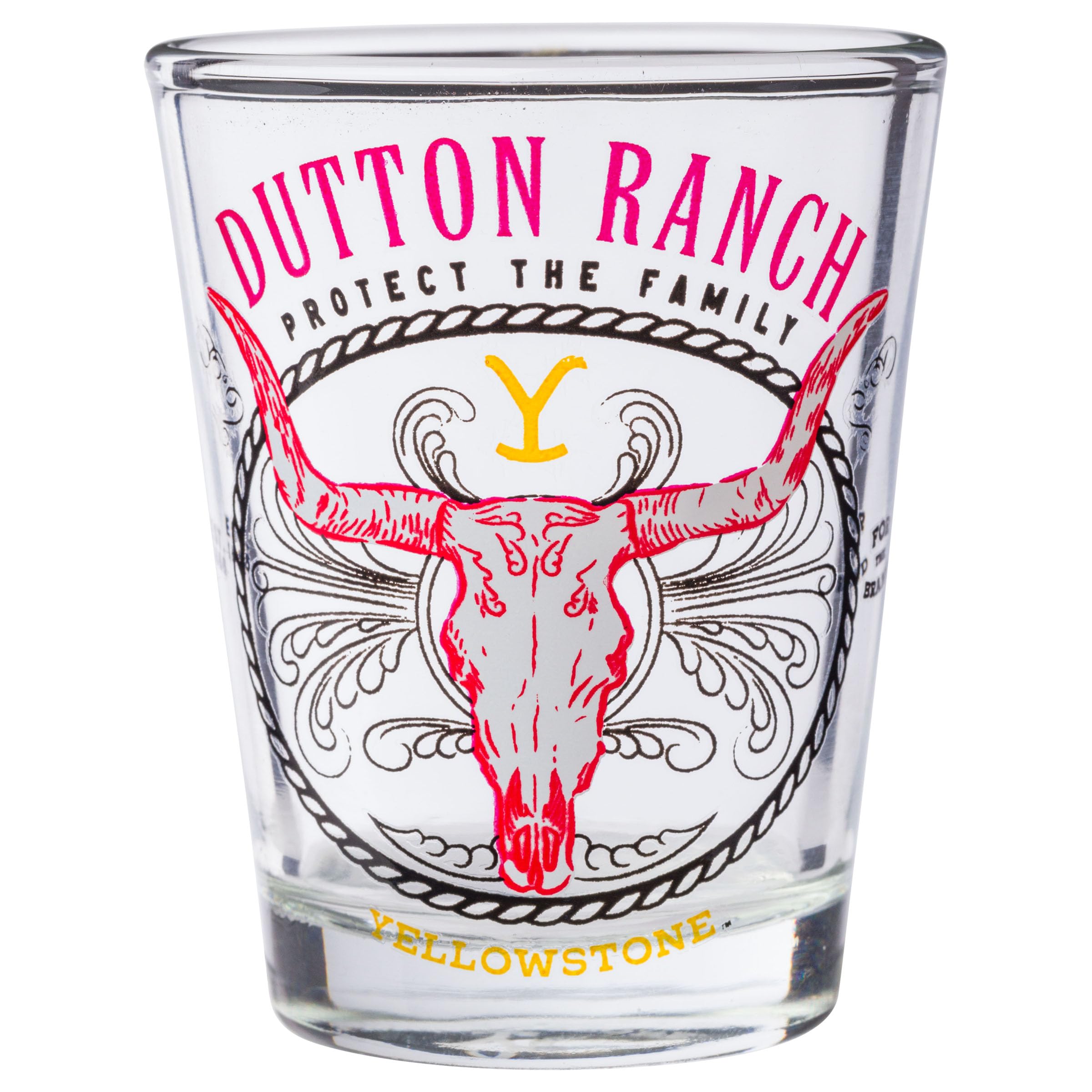 Silver Buffalo Yellowstone Multi Badge 4 Stück Mini Glas Set 4 x 1, 42,5 g